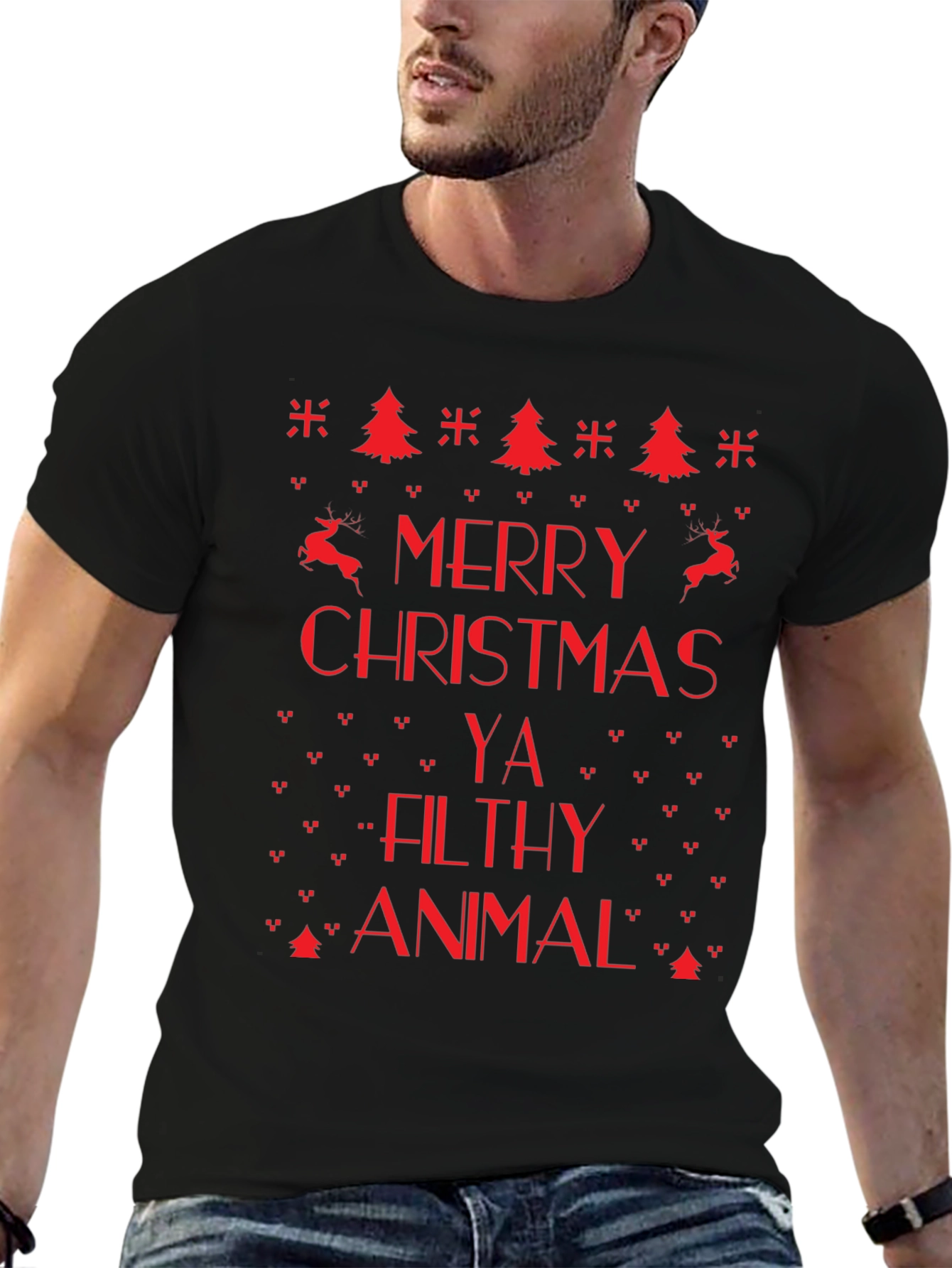 Merry Christmas Ya Filthy Animal Tee