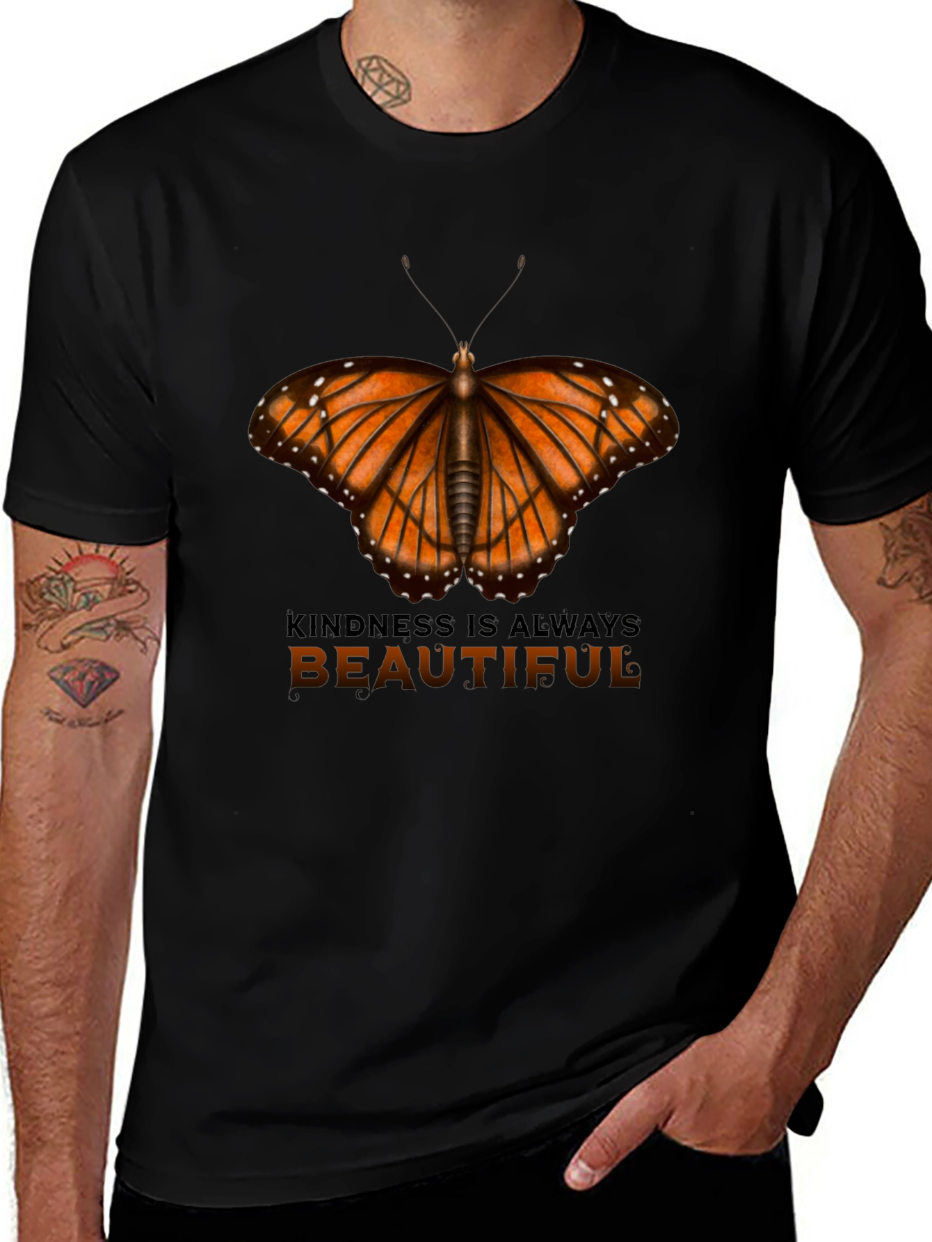 Butterfly Kindness Graphic Tee - Always Beautiful
