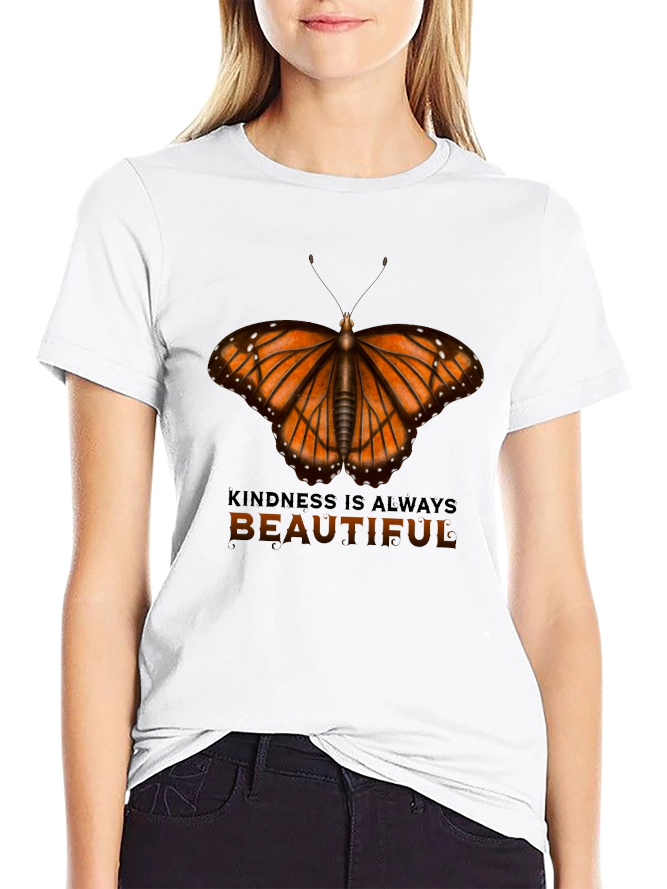 Butterfly Kindness Graphic Tee - Always Beautiful