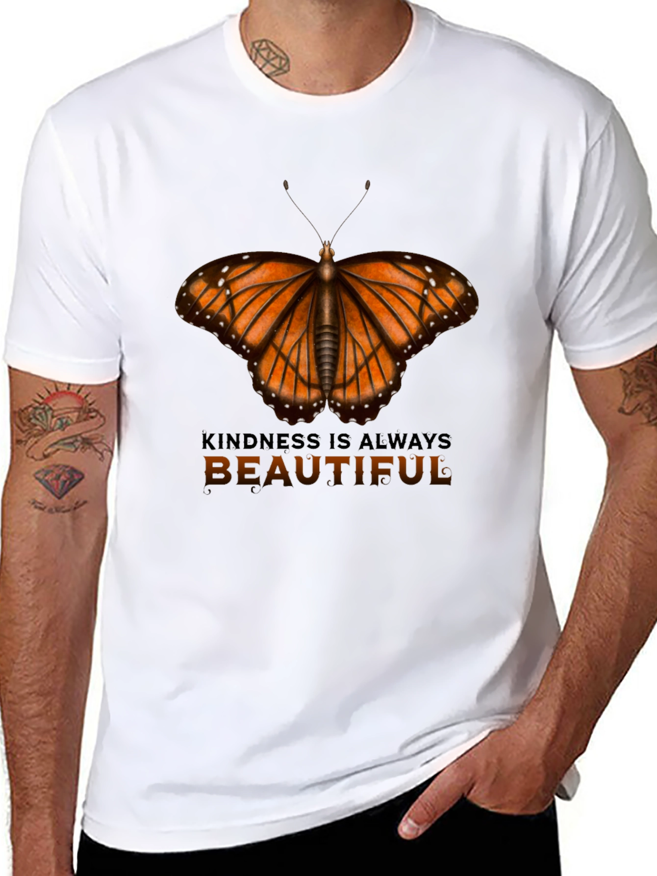 Butterfly Kindness Graphic Tee - Always Beautiful