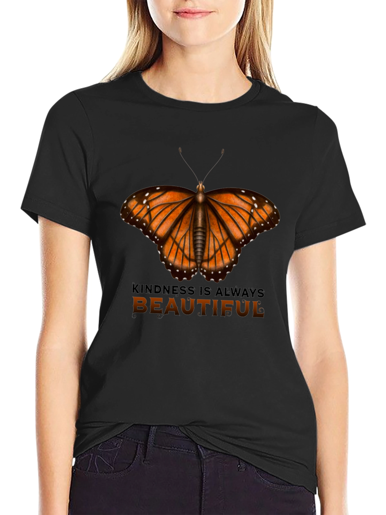 Butterfly Kindness Graphic Tee - Always Beautiful