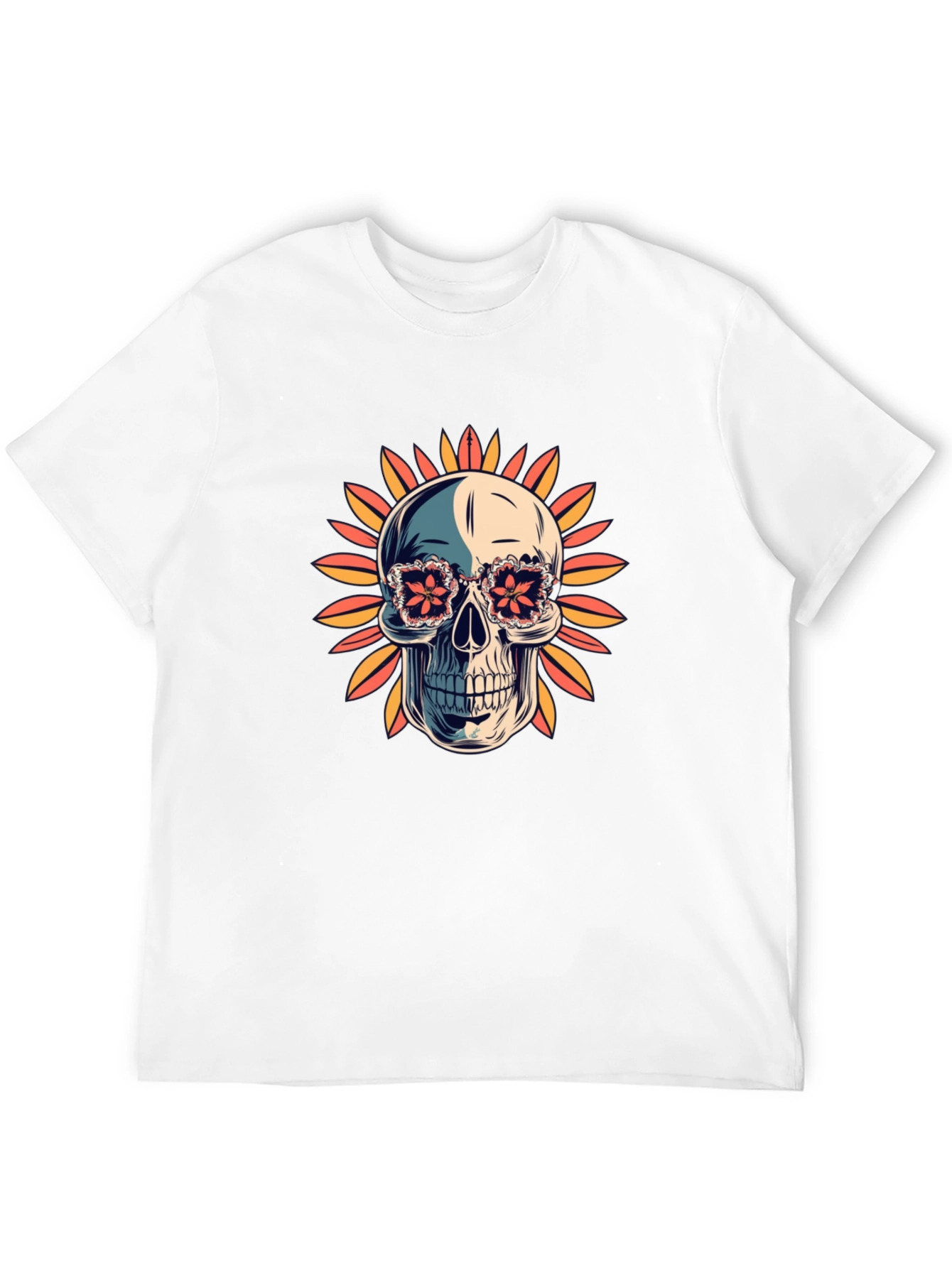 Skull in Floral Glasses T-Shirt