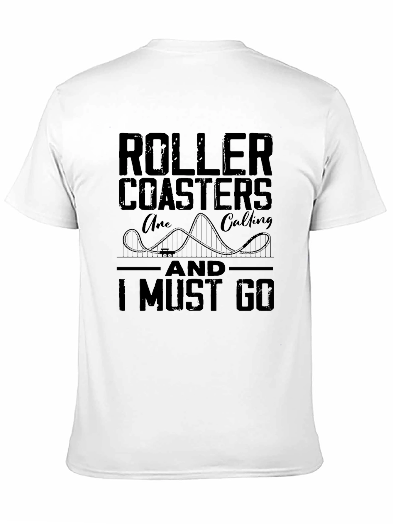 Roller Coaster Calling Black T-Shirt