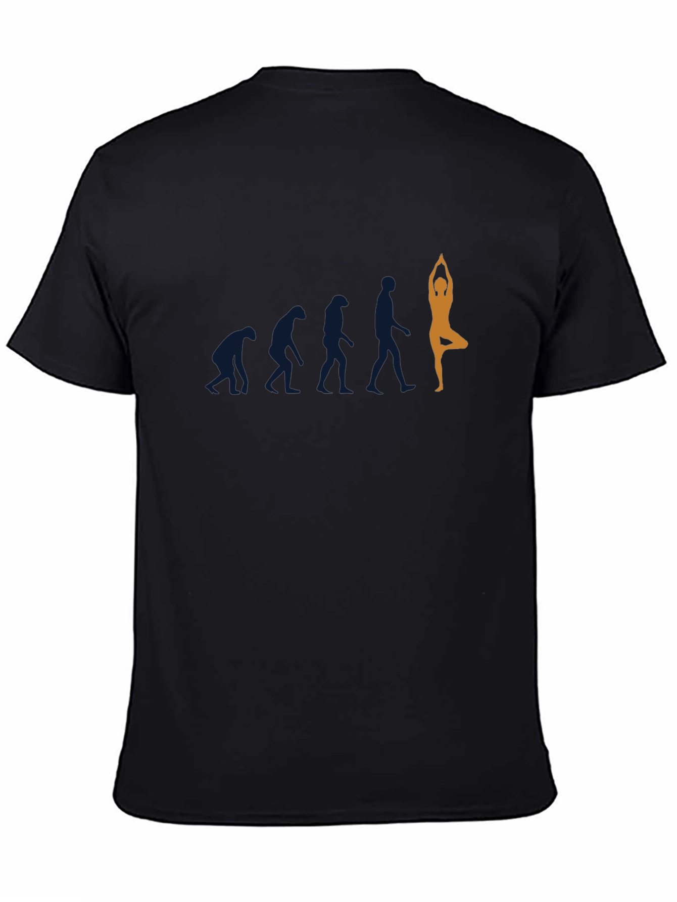 Yoga Evolution Graphic Tee - Black Cotton T-Shirt