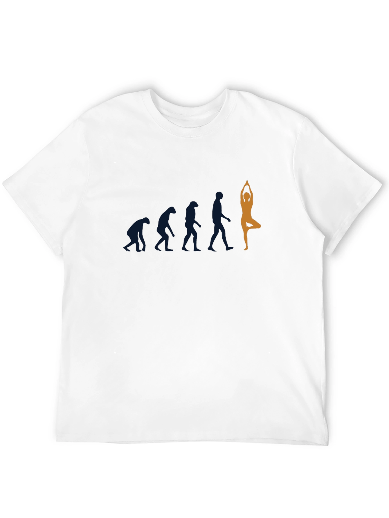 Yoga Evolution Graphic Tee - Black Cotton T-Shirt