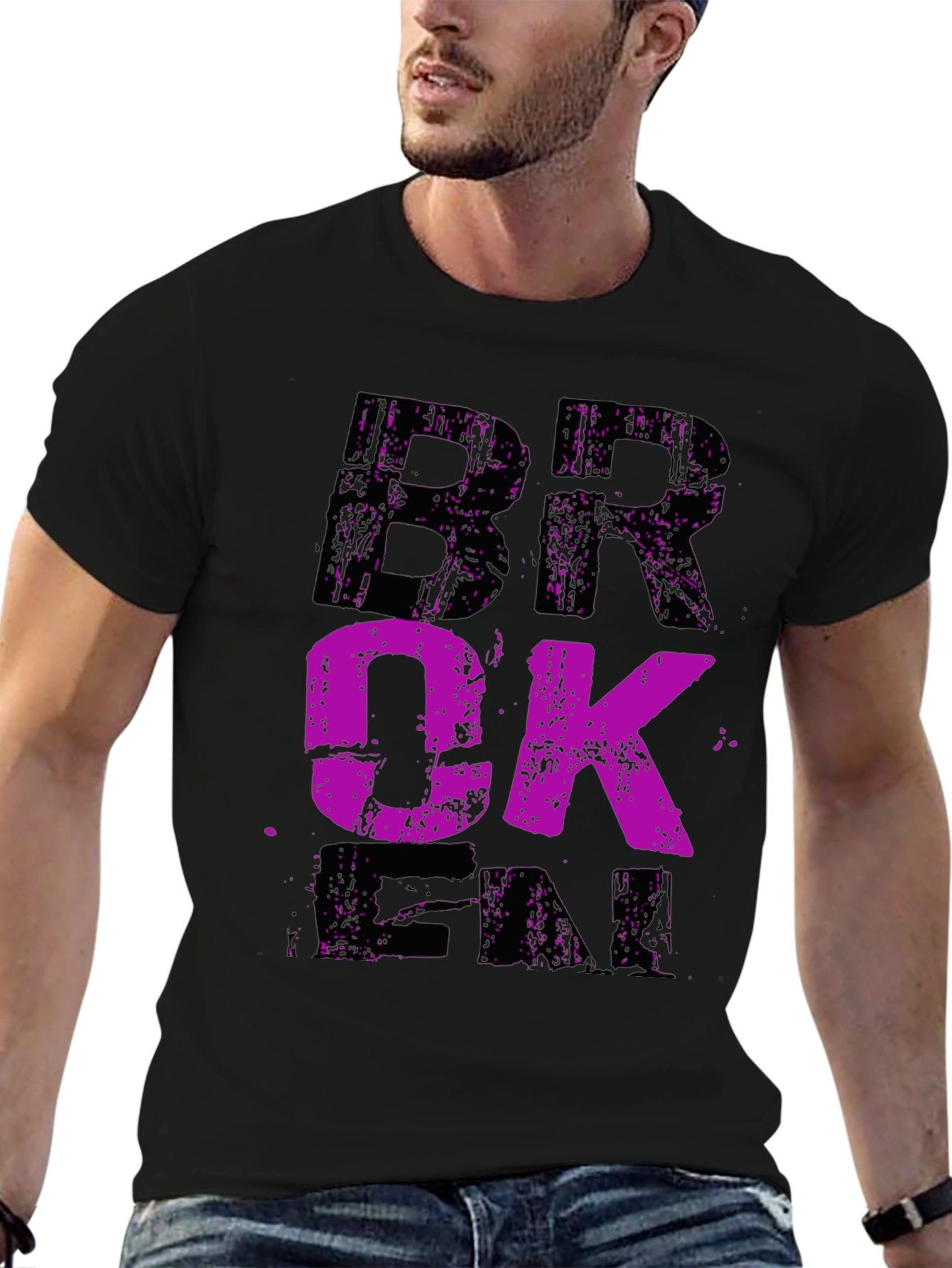 Broken Fade Graphic Tee - Mens Black T-Shirt