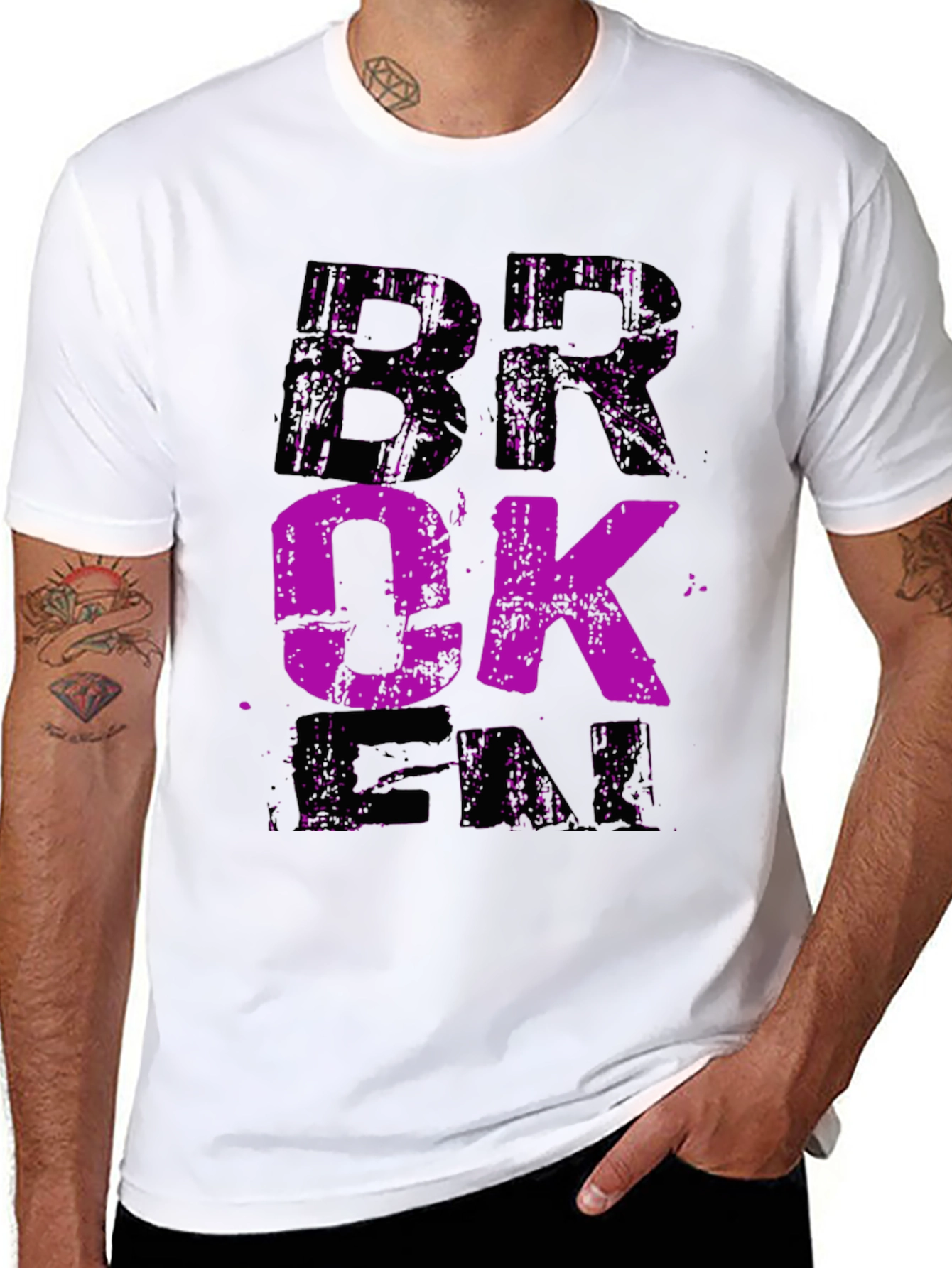 Broken Fade Graphic Tee - Mens Black T-Shirt