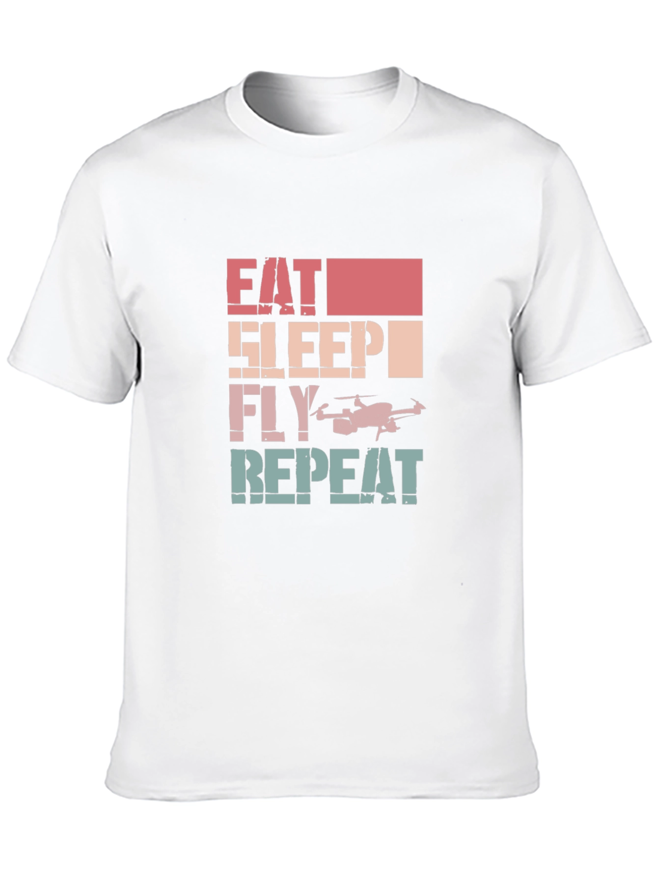 Eat Sleep Fly Repeat Drone Graphic T-Shirt