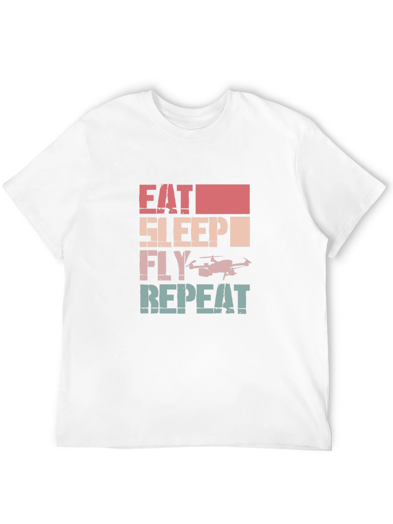 Eat Sleep Fly Repeat Drone Graphic T-Shirt