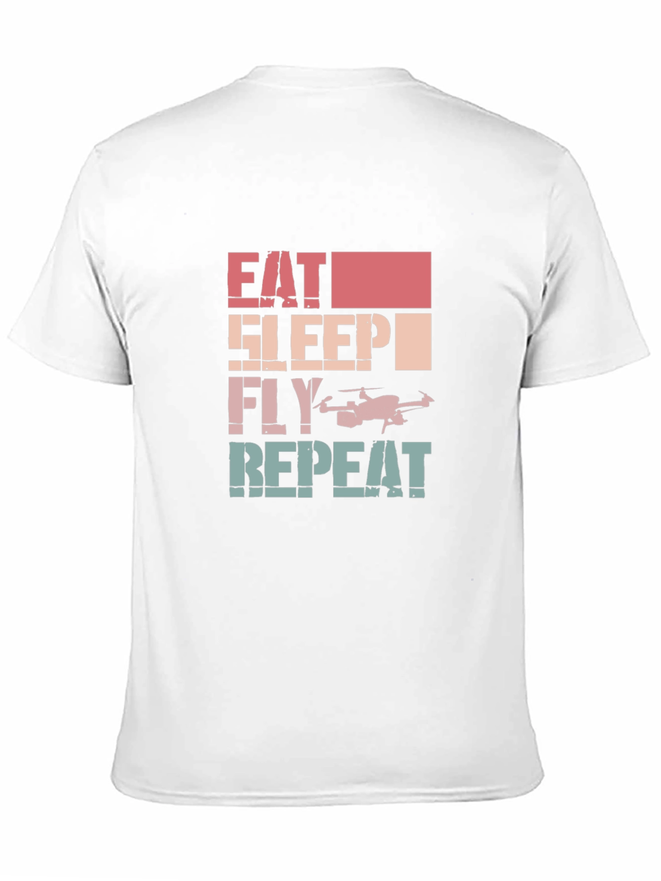 Eat Sleep Fly Repeat Drone Graphic T-Shirt