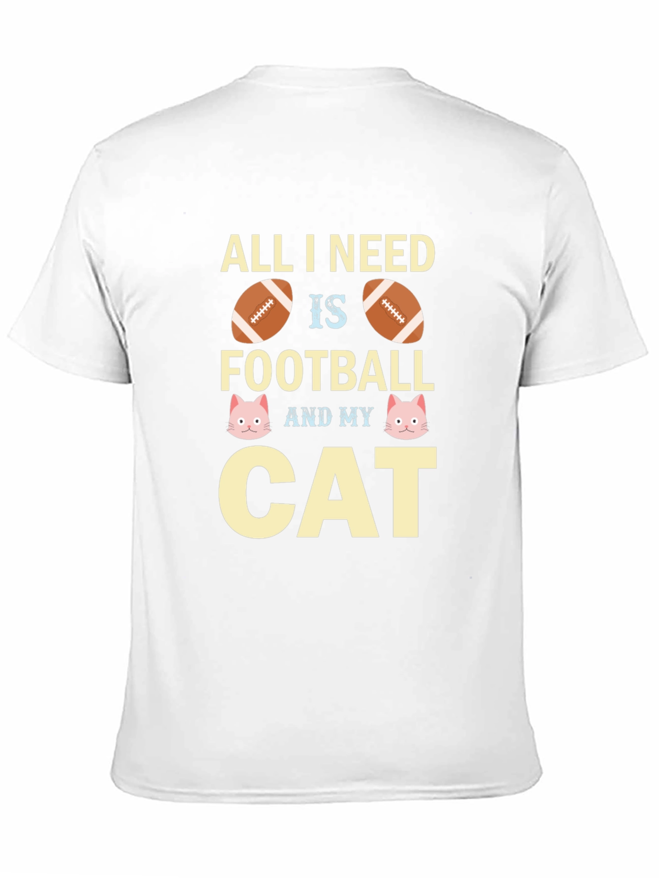 Football & Cat Lover T-Shirt