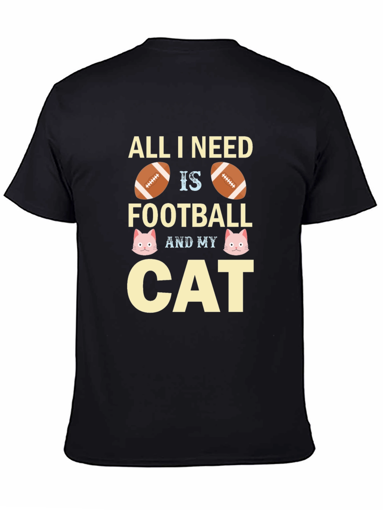 Football & Cat Lover T-Shirt