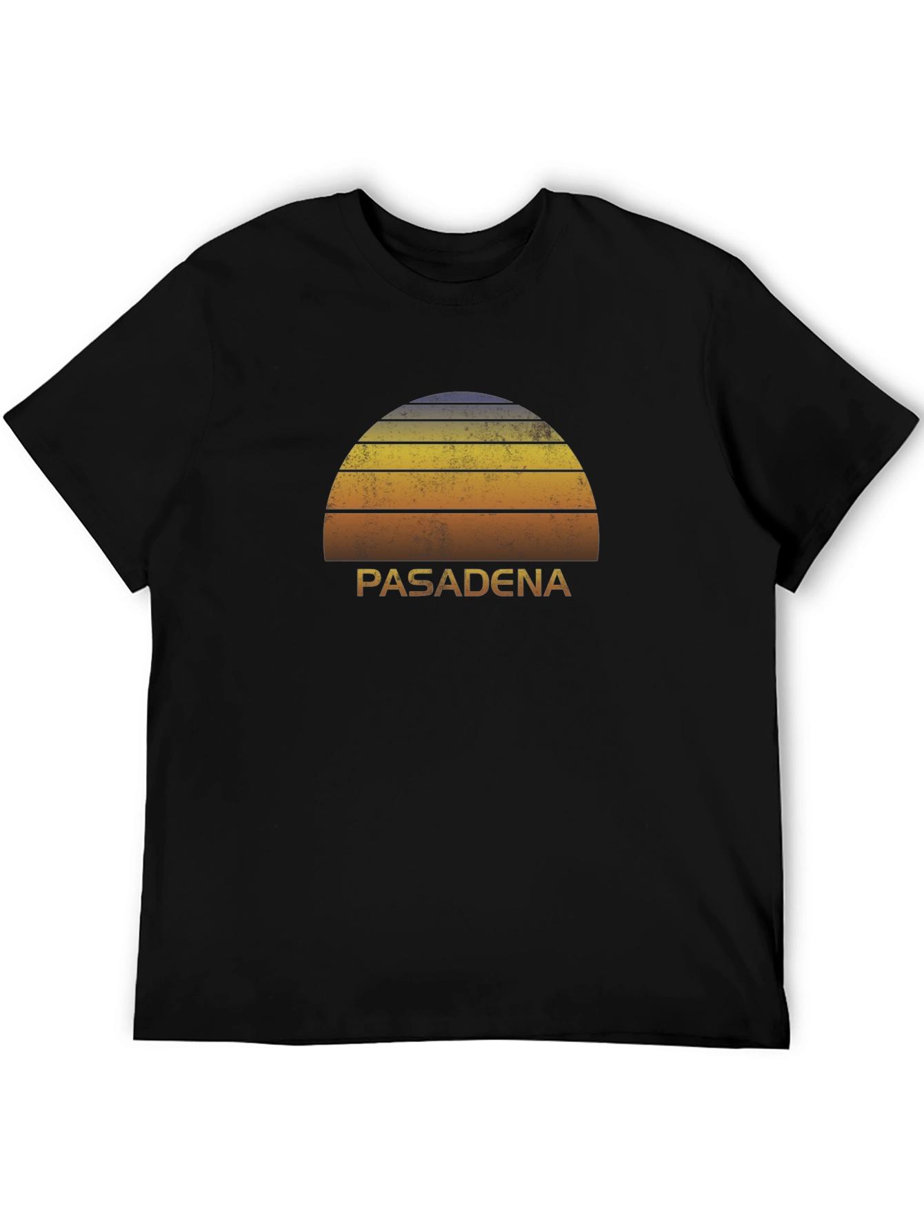 Pasadena Sunset Graphic Tee - Retro Style Black T-Shirt