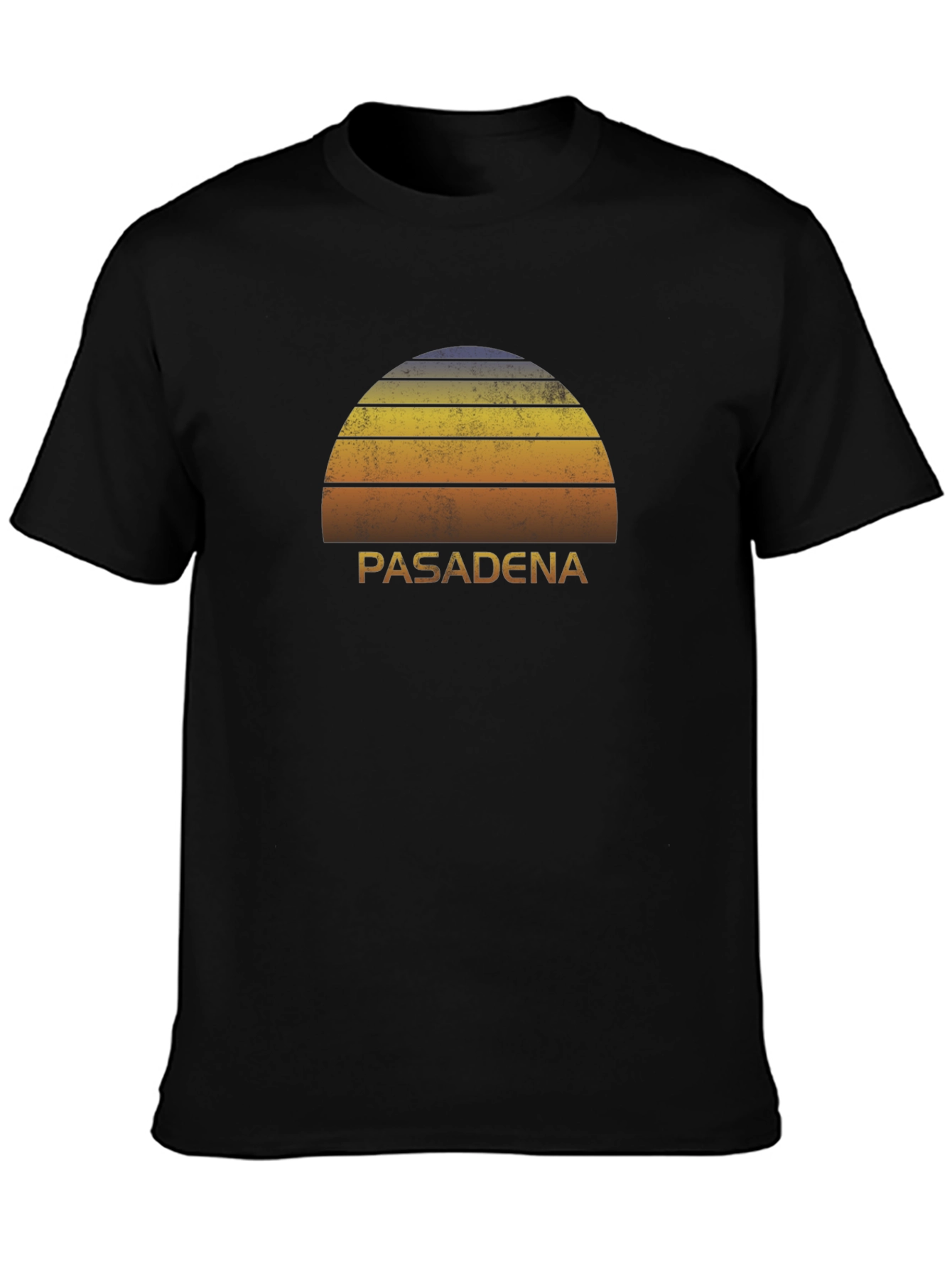 Pasadena Sunset Graphic Tee - Retro Style Black T-Shirt