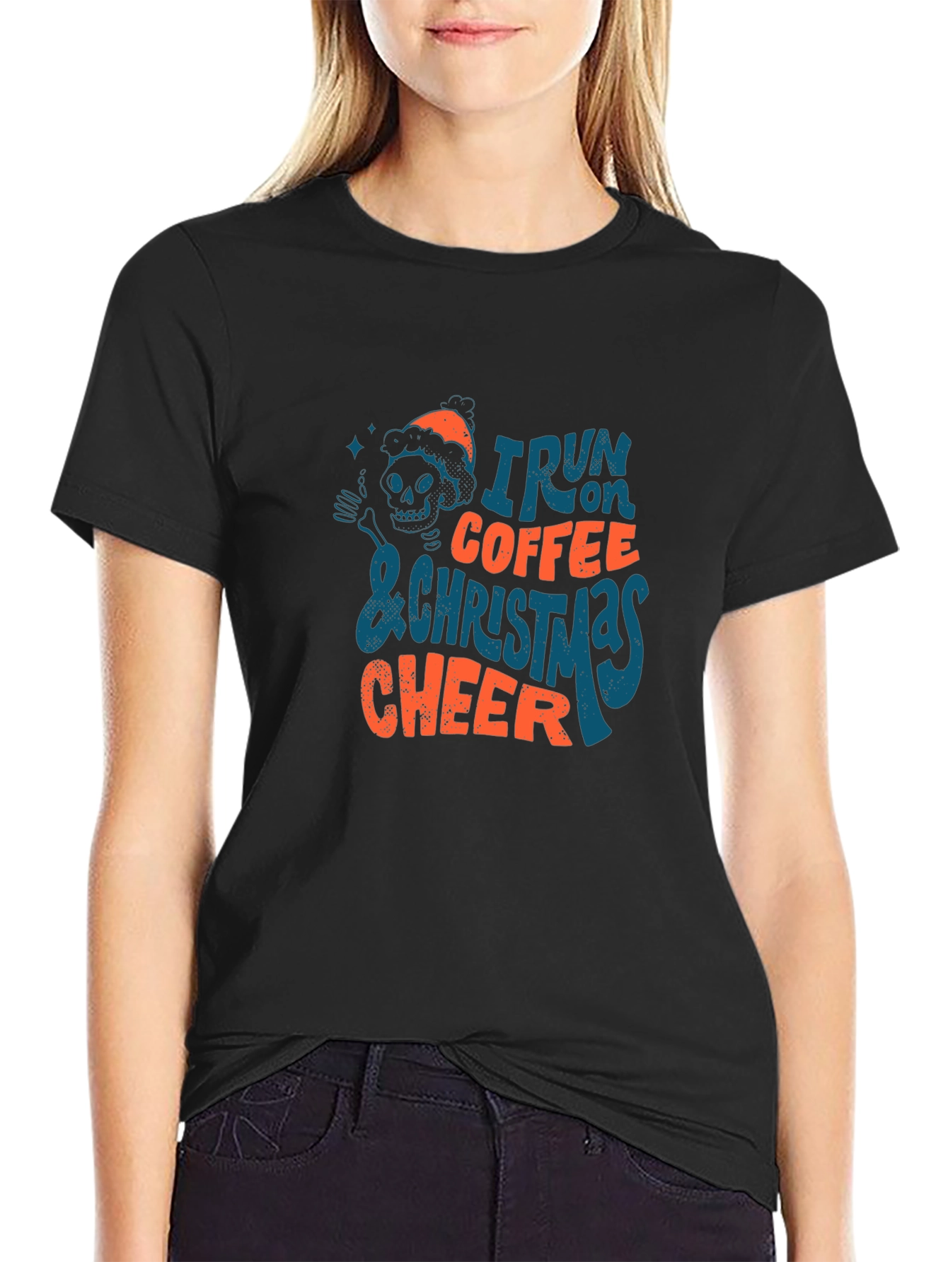 I Run On Coffee & Christmas Cheer T-Shirt