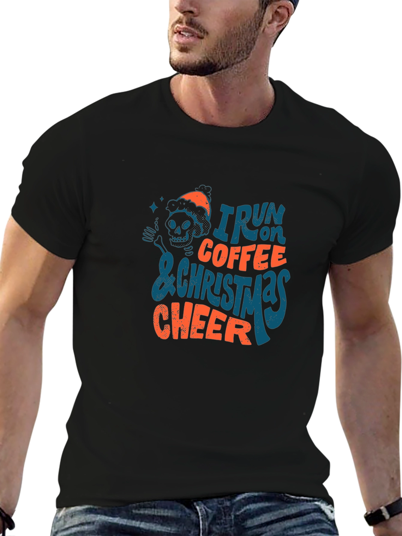 I Run On Coffee & Christmas Cheer T-Shirt