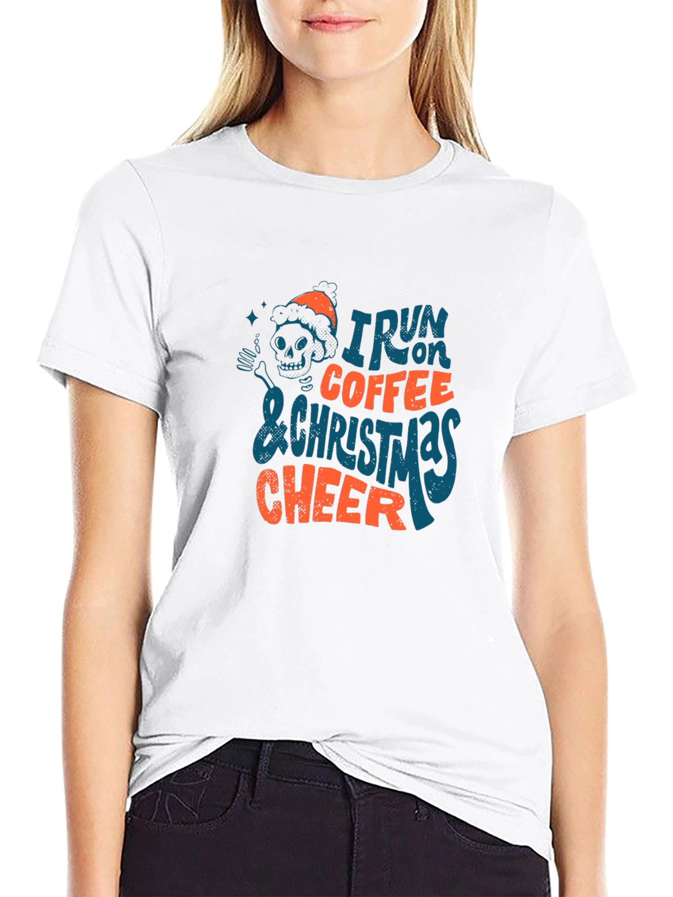 I Run On Coffee & Christmas Cheer T-Shirt