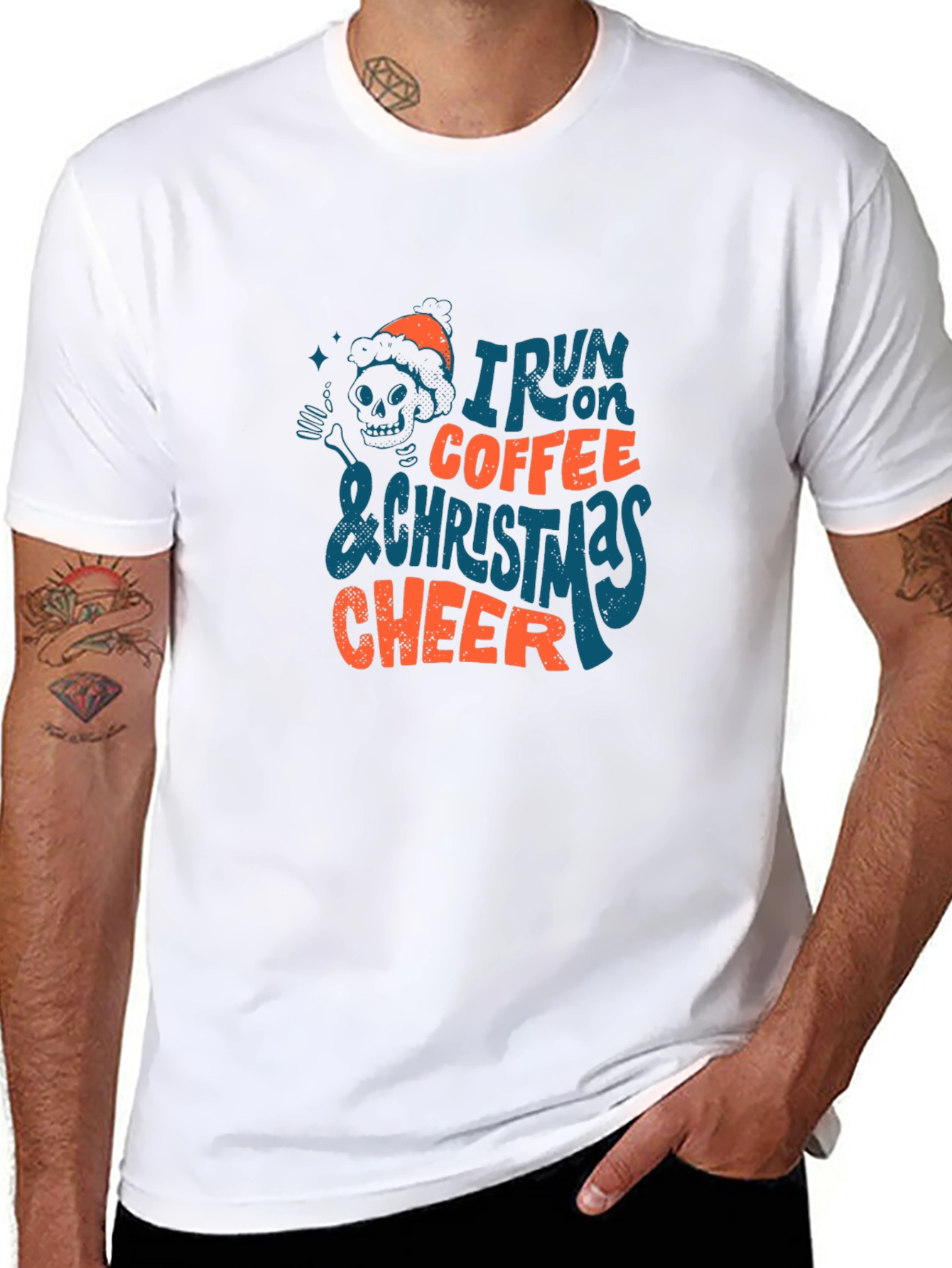 I Run On Coffee & Christmas Cheer T-Shirt