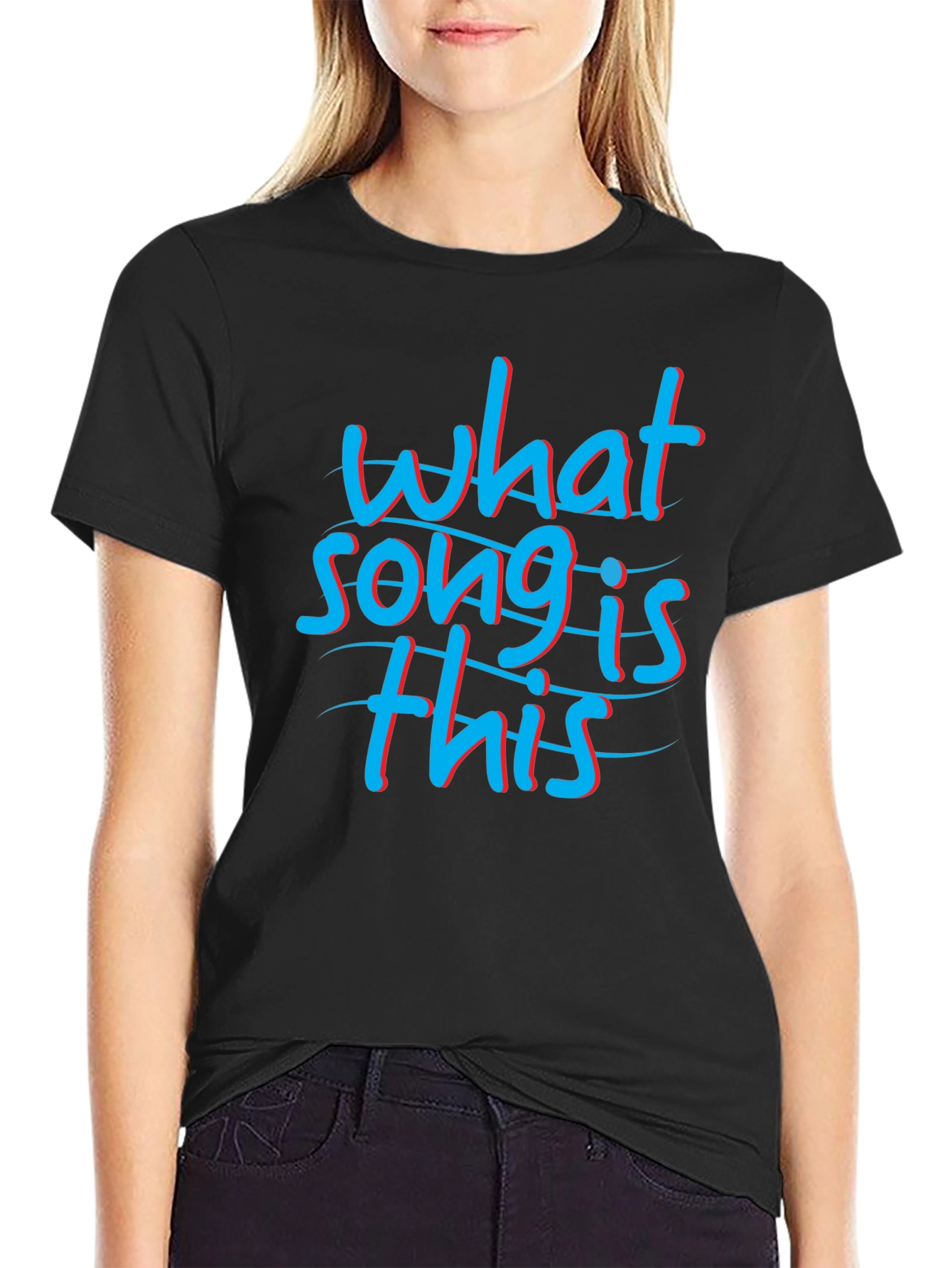 What Song is This Black Graphic Tee Shirt