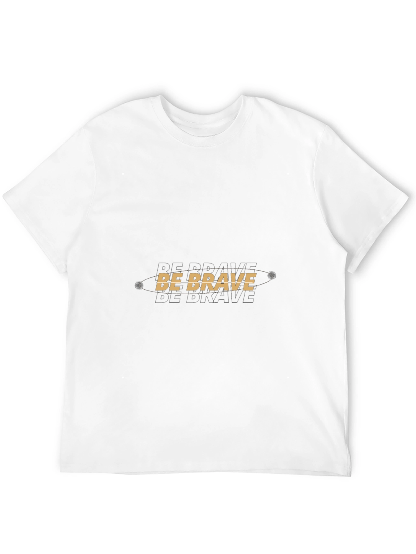 Be Brave Graphic Tee - Black Cotton Blend T-Shirt
