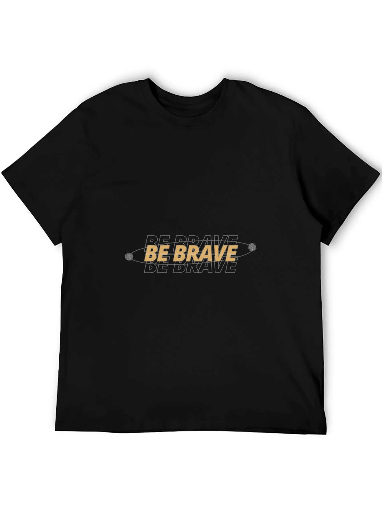 Be Brave Graphic Tee - Black Cotton Blend T-Shirt
