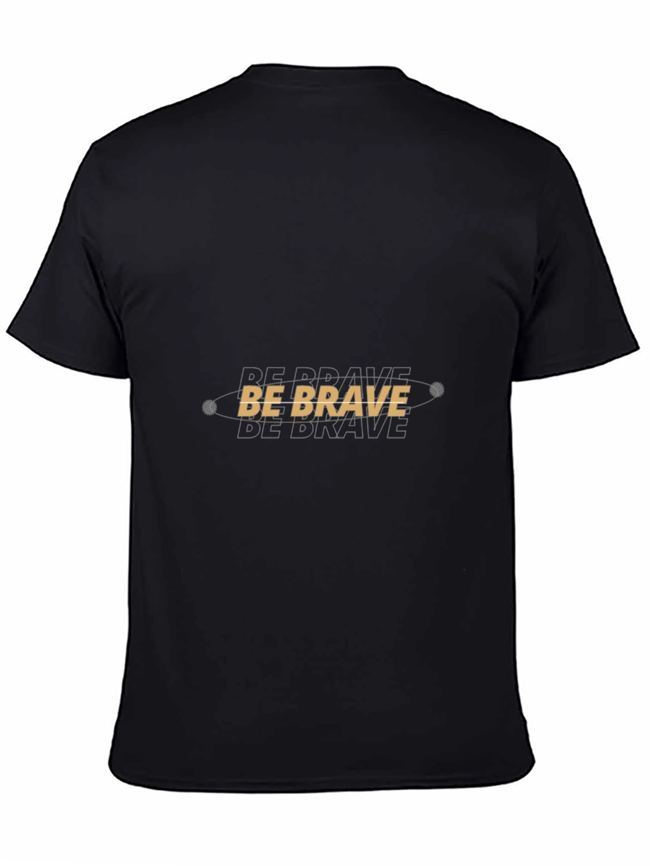 Be Brave Graphic Tee - Black Cotton Blend T-Shirt