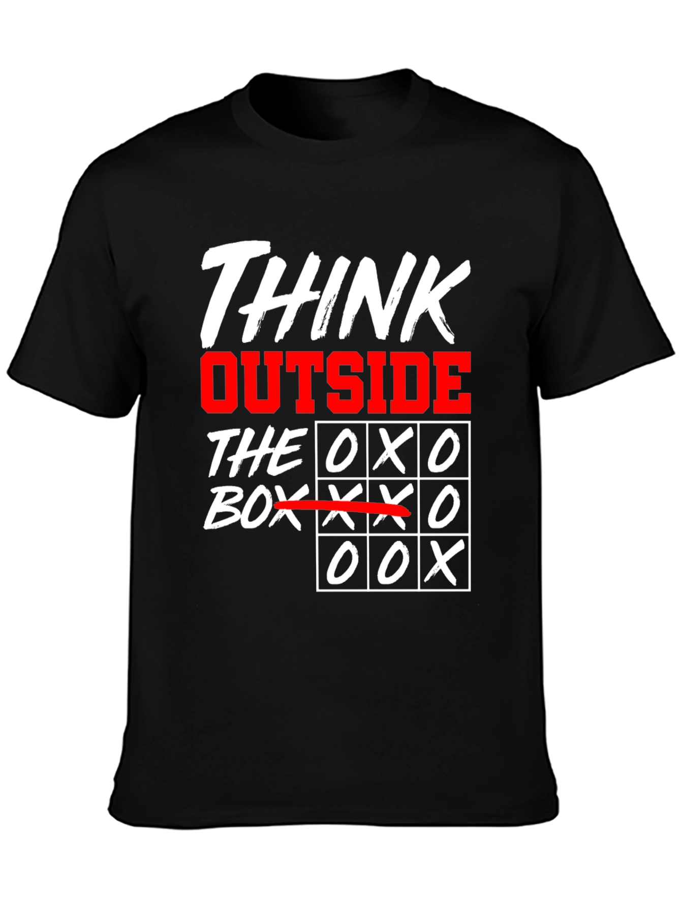 Think Outside the Box T-Shirt - Tic-Tac-Toe Design