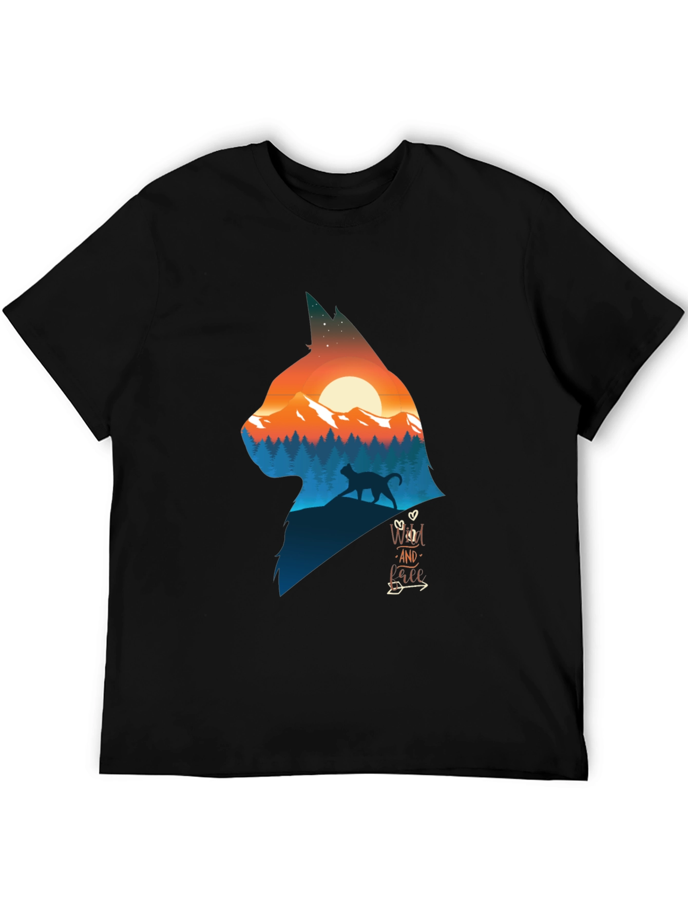 Wild Cat Nature Graphic Tee - Stylish Unisex T-Shirt