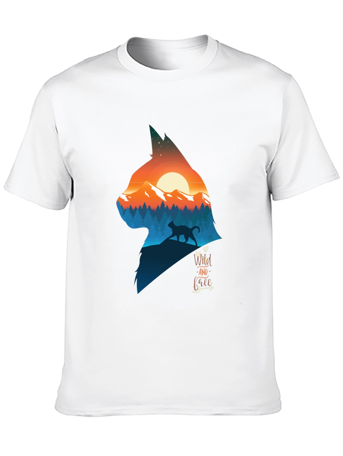 Wild Cat Nature Graphic Tee - Stylish Unisex T-Shirt