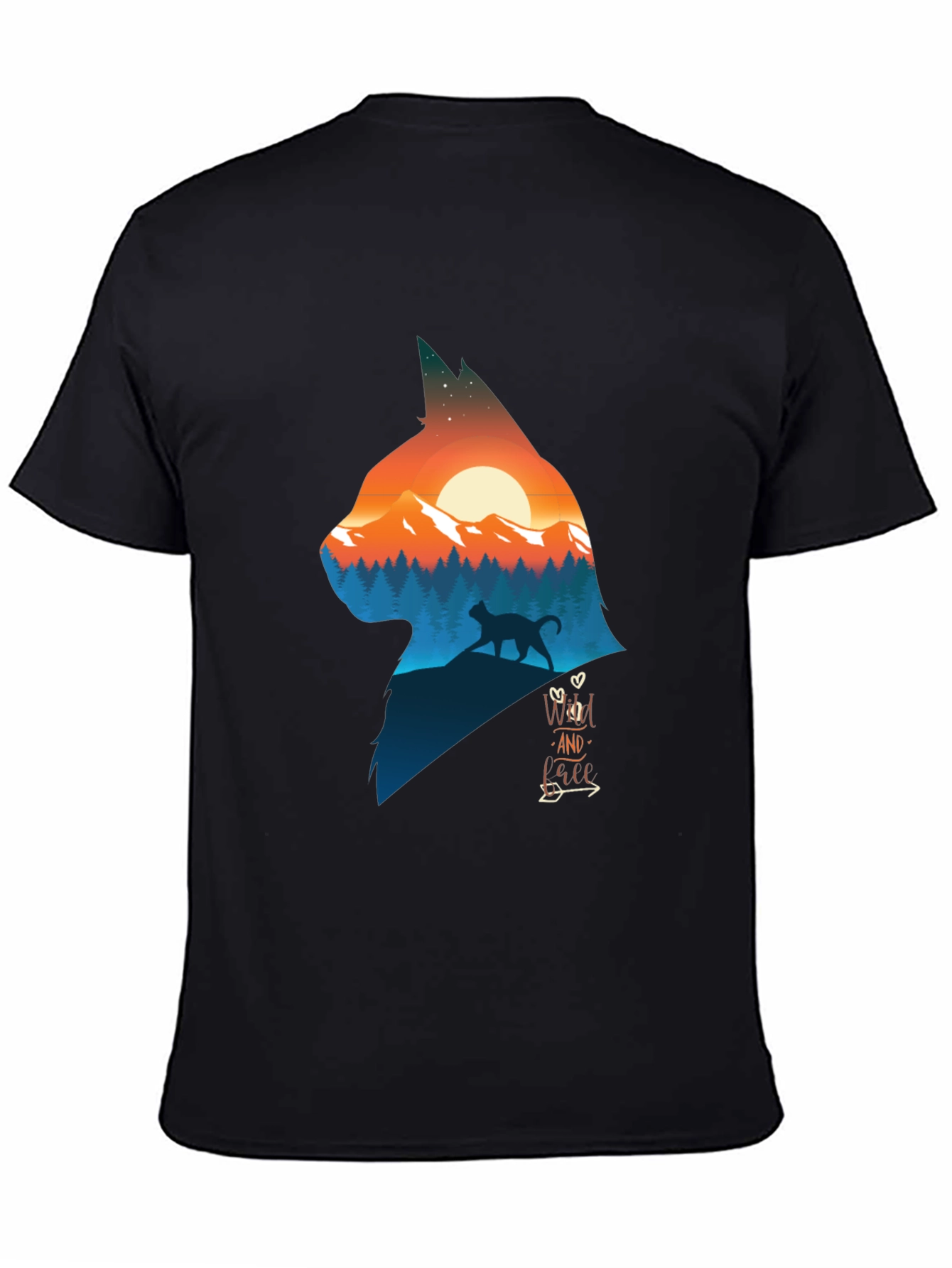 Wild Cat Nature Graphic Tee - Stylish Unisex T-Shirt