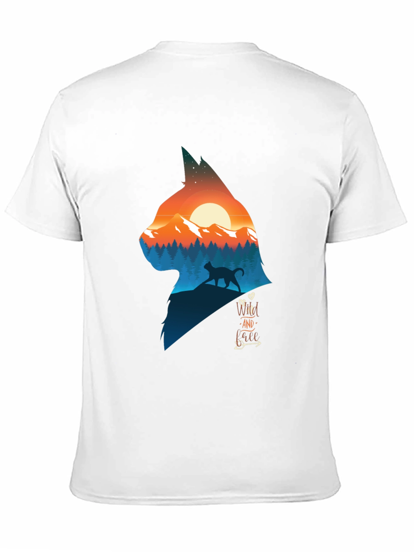 Wild Cat Nature Graphic Tee - Stylish Unisex T-Shirt