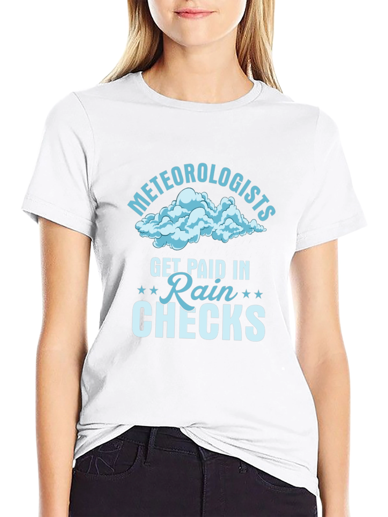 Meteorologist Rain Checks Black T-Shirt
