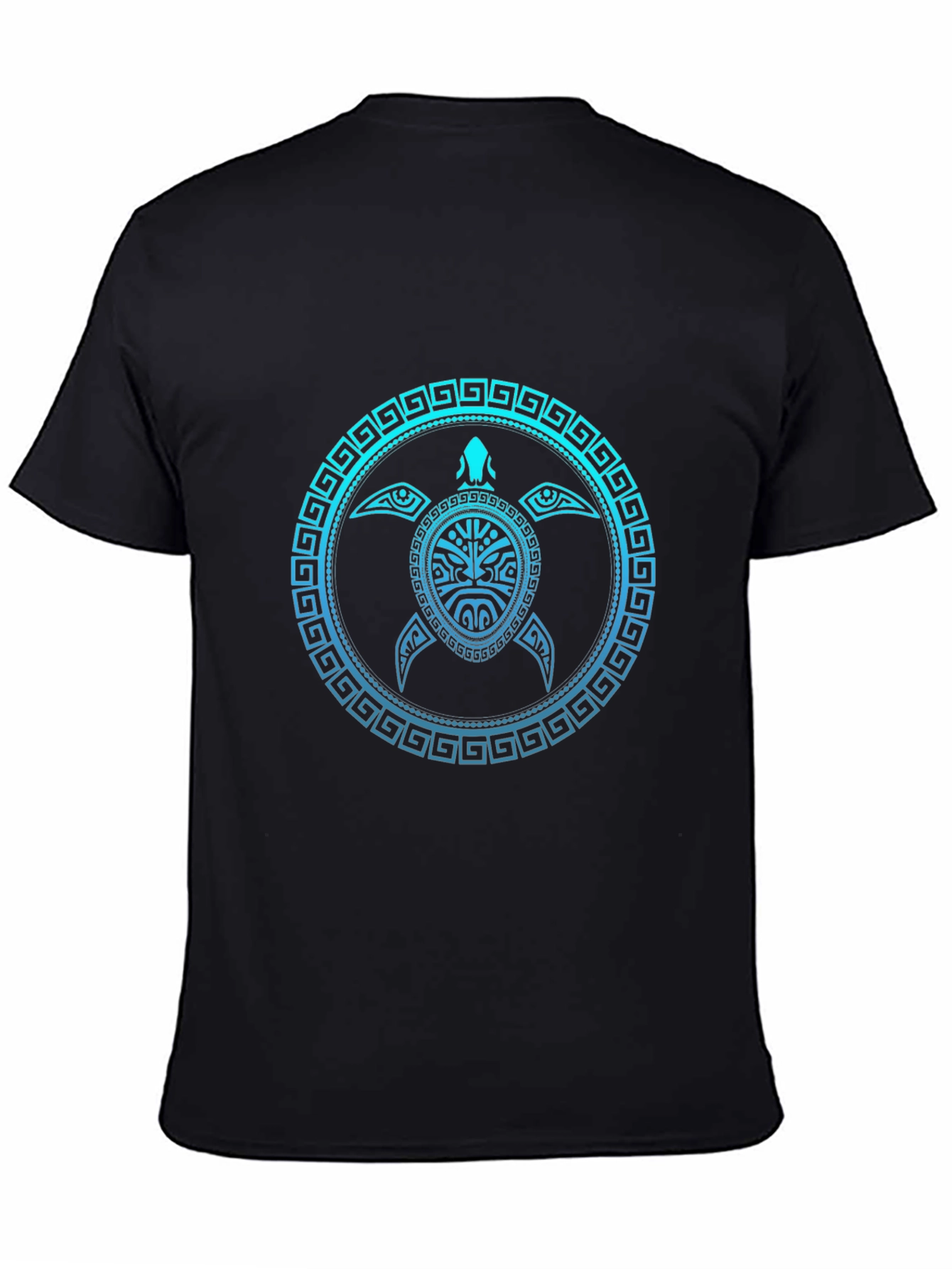 Tribal Turtle Graphic Tee - Mens Black T-Shirt