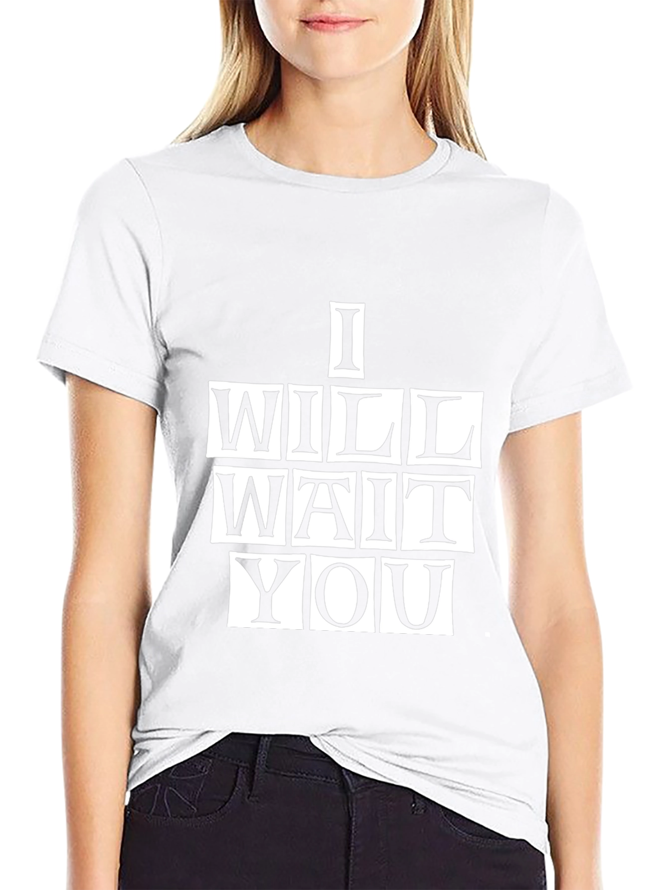 I Will Wait You Graphic Tee - Black