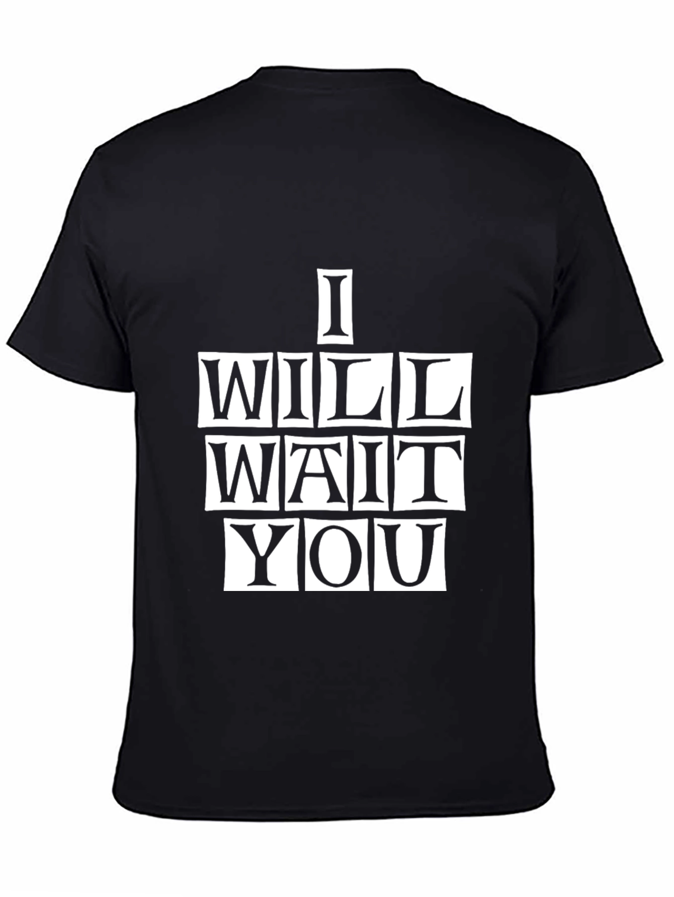 I Will Wait You Graphic Tee - Black