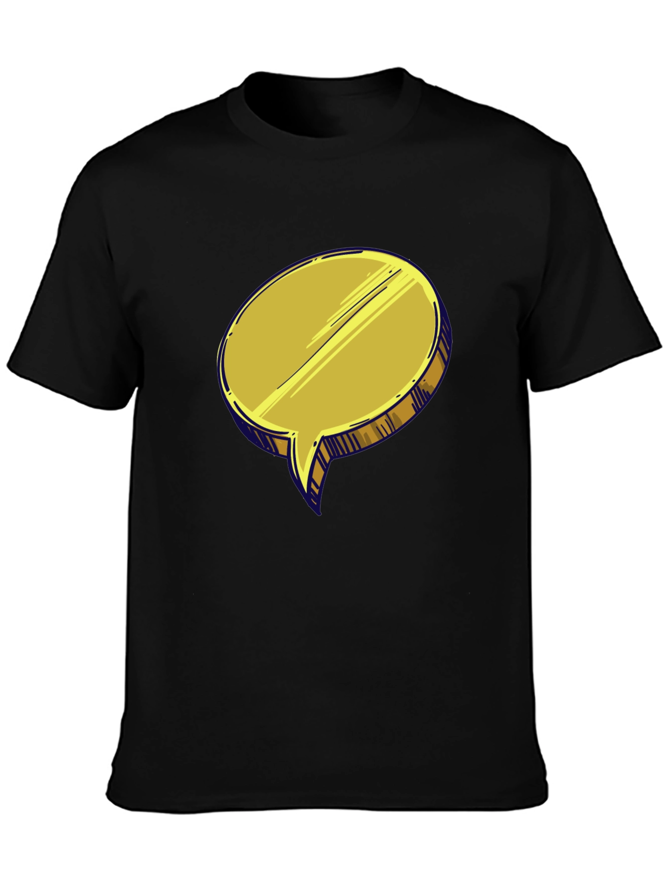 Golden Speech Bubble T-Shirt - Unique Design