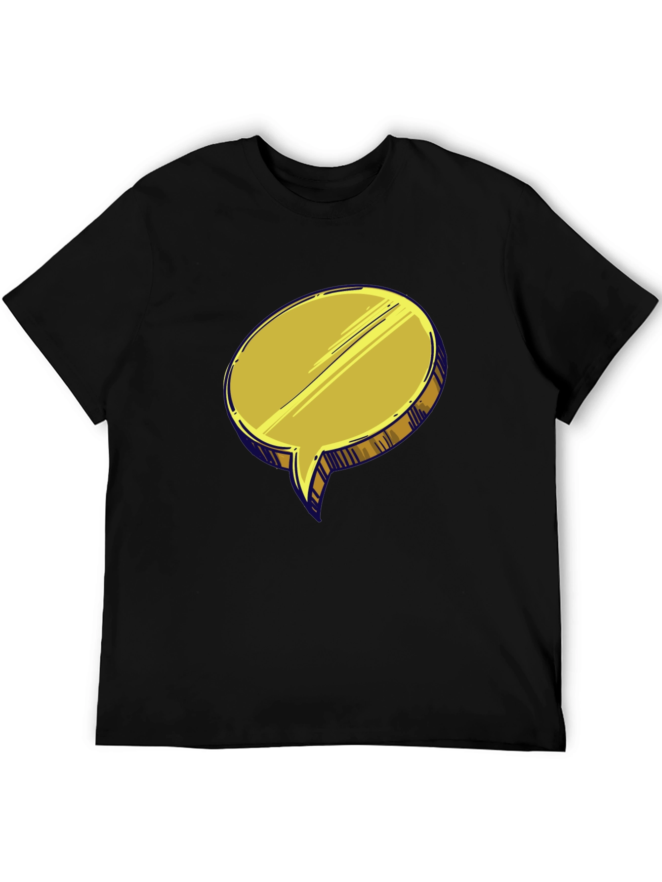 Golden Speech Bubble T-Shirt - Unique Design