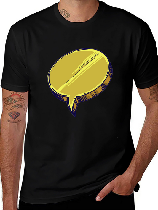 Golden Speech Bubble T-Shirt - Unique Design