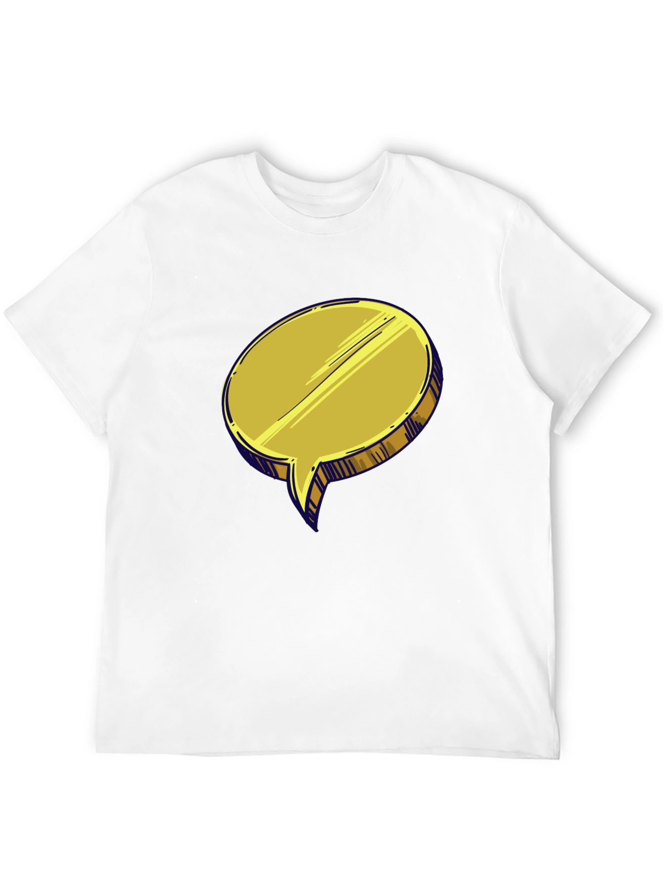Golden Speech Bubble T-Shirt - Unique Design