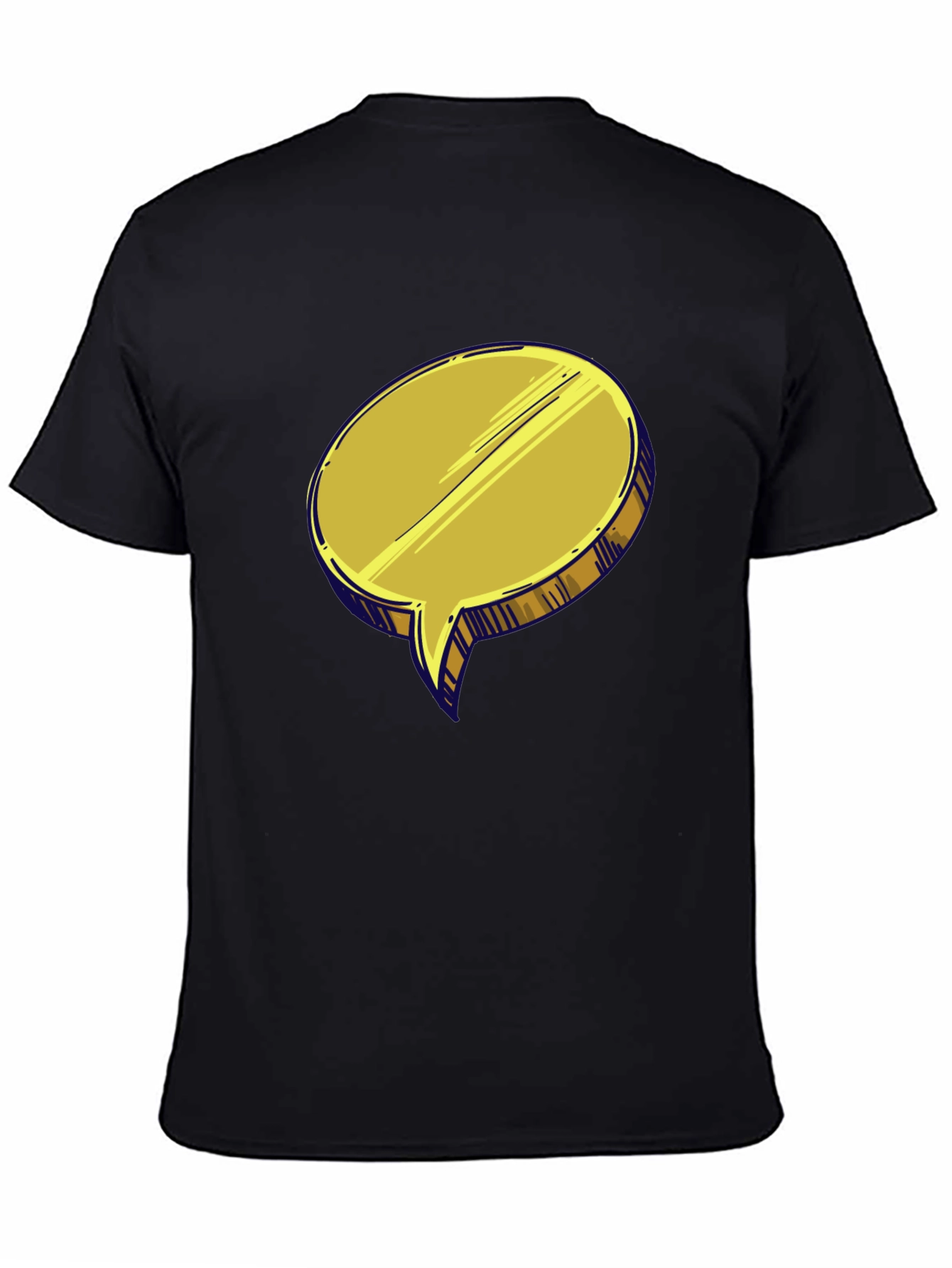 Golden Speech Bubble T-Shirt - Unique Design