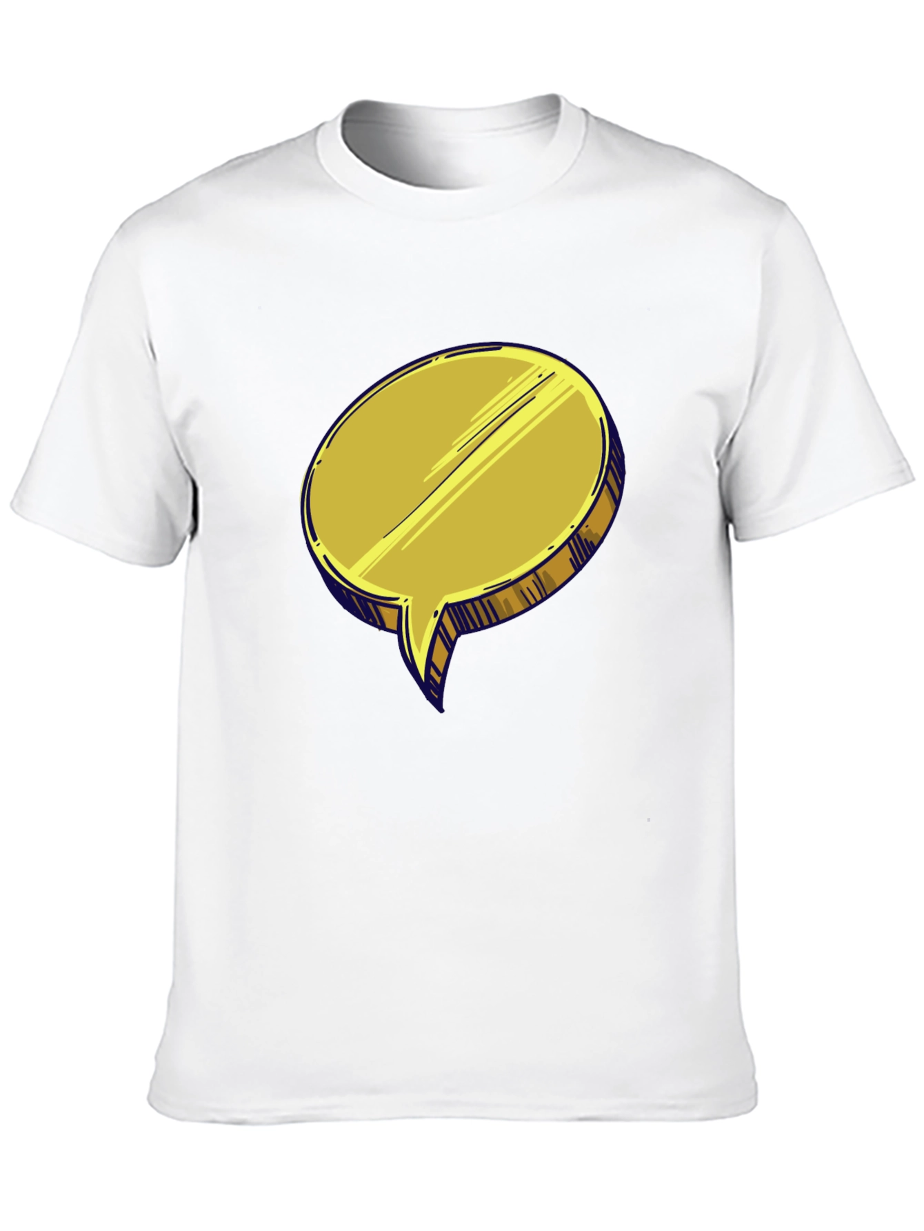 Golden Speech Bubble T-Shirt - Unique Design