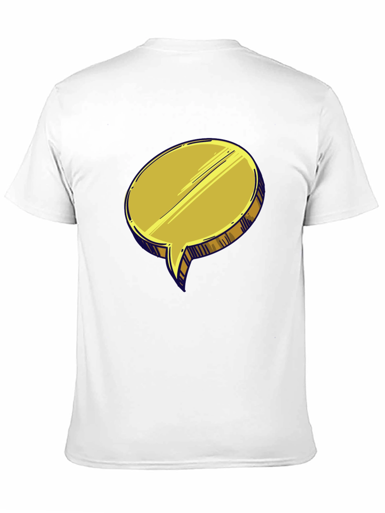 Golden Speech Bubble T-Shirt - Unique Design