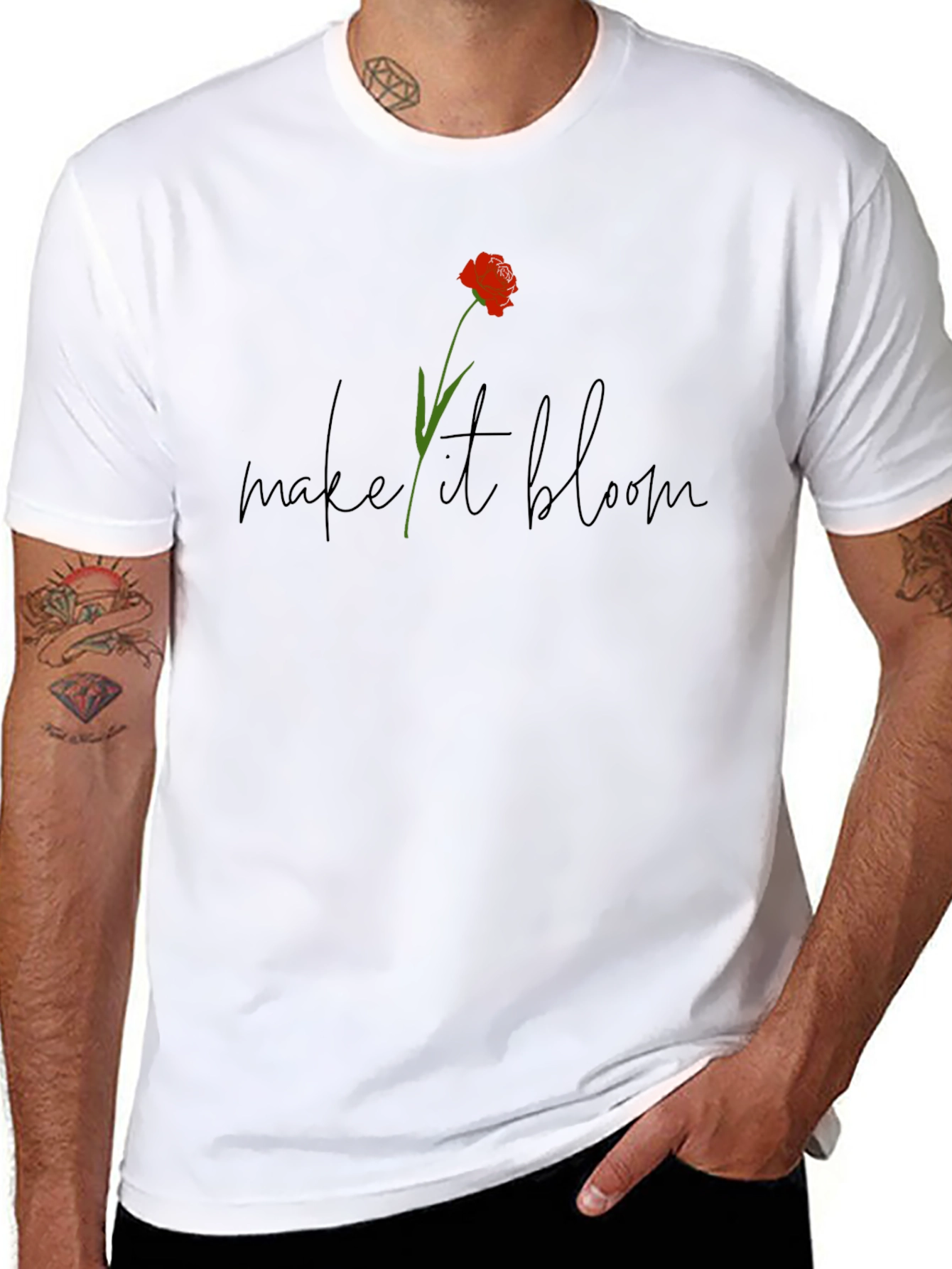 Make It Bloom Graphic T-Shirt - Stylish Comfort