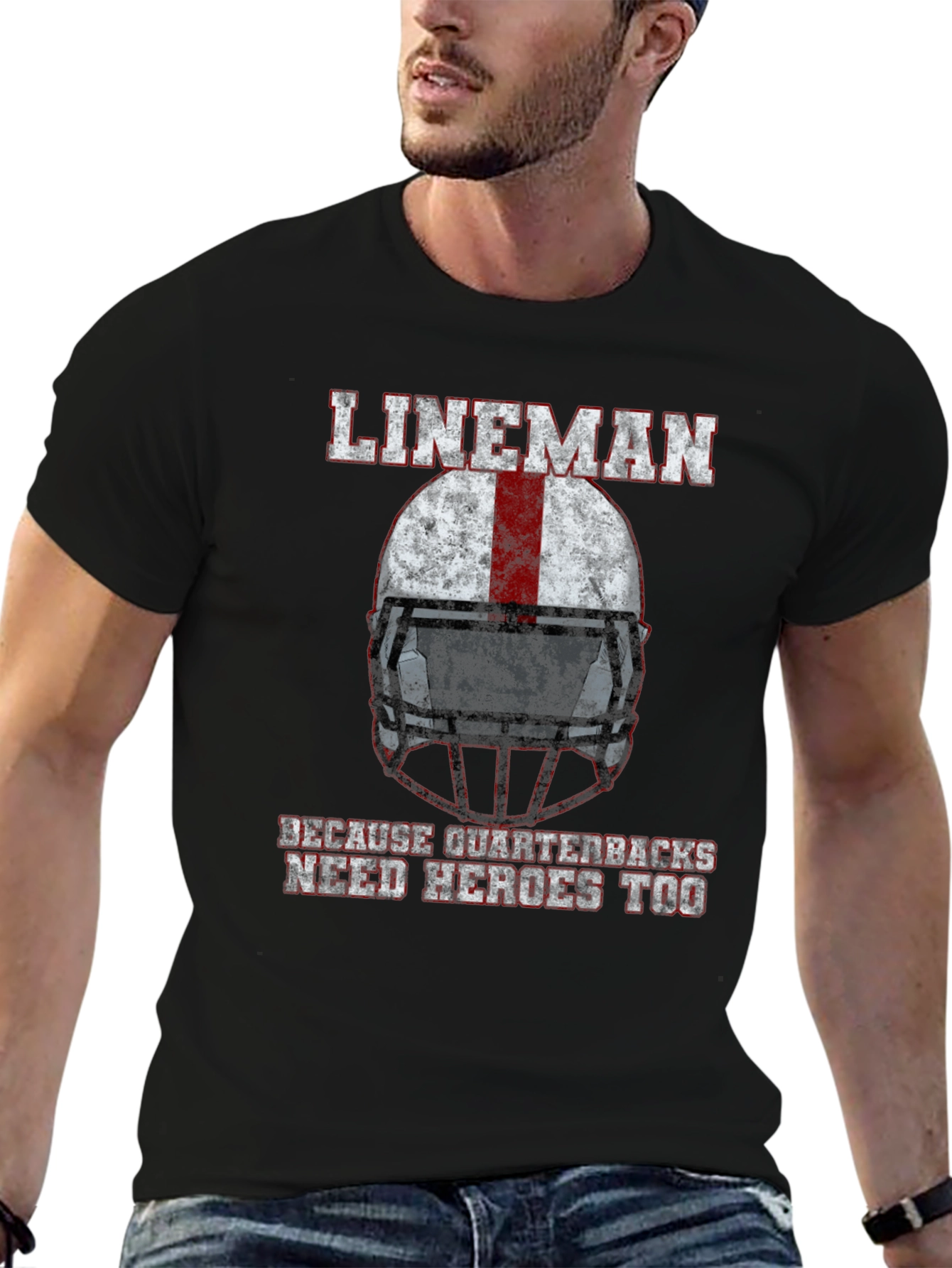 Lineman Heroes Tee - Football Graphic T-Shirt