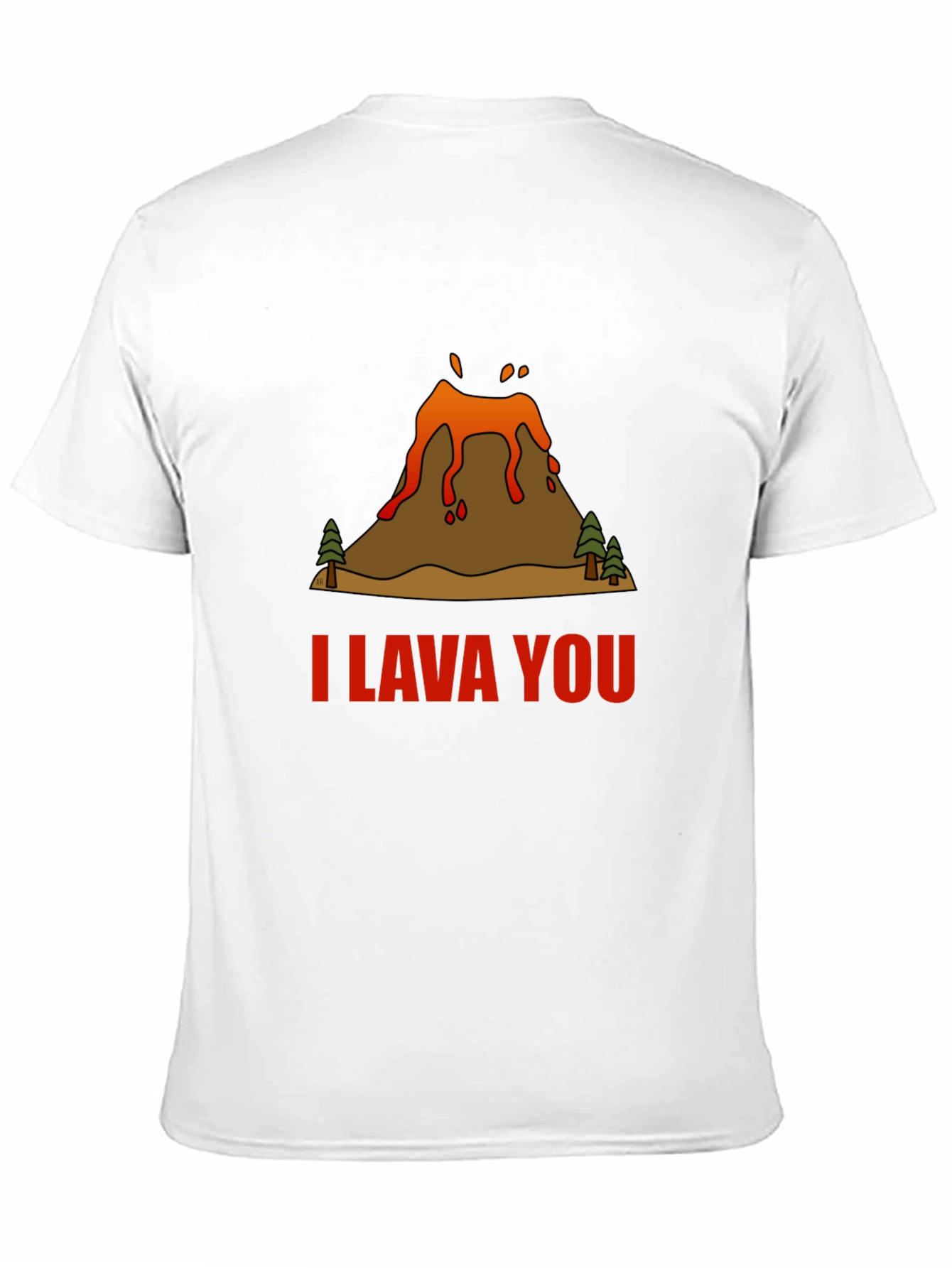 I Lava You Volcano Graphic Tee - Black