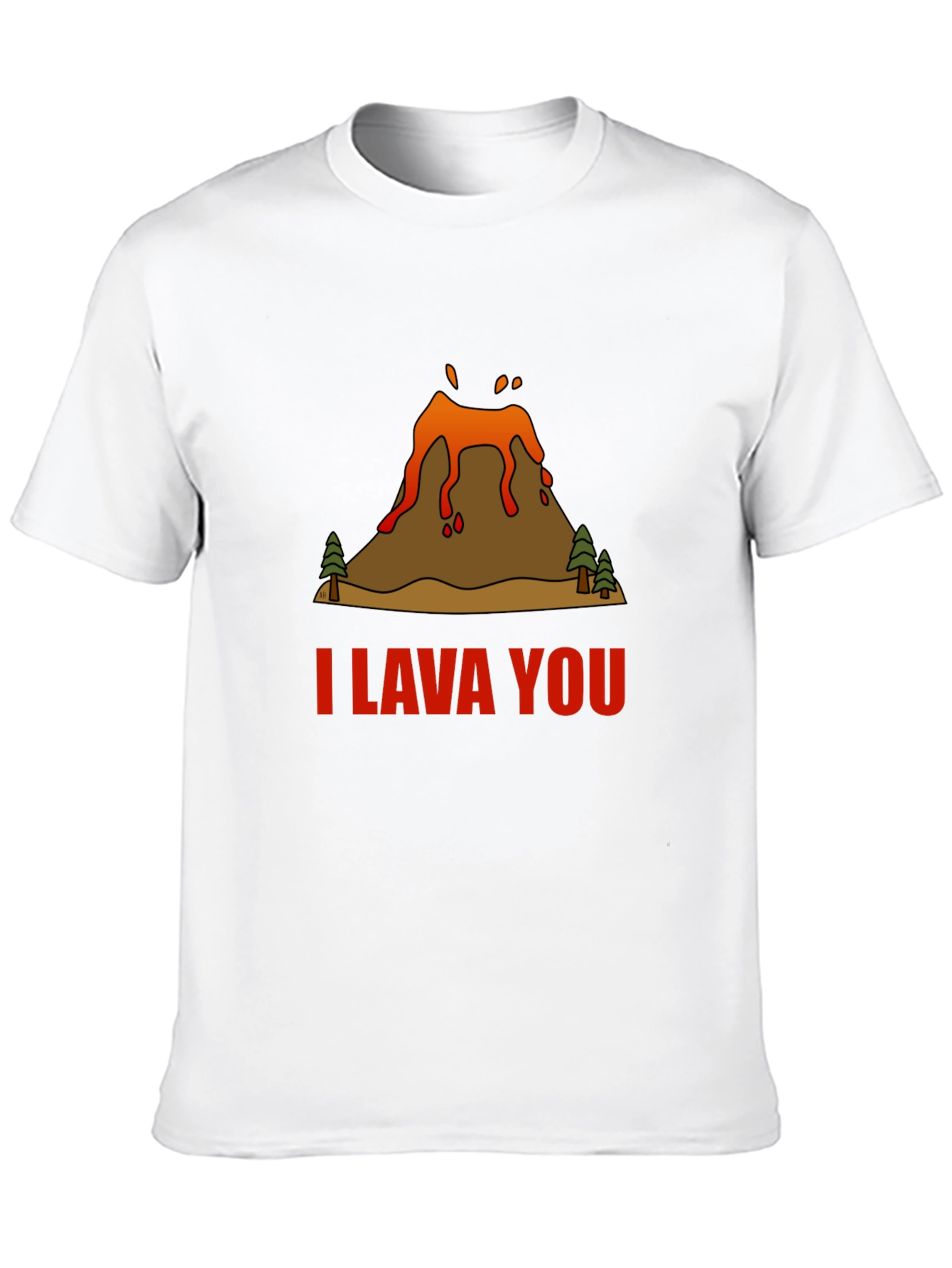 I Lava You Volcano Graphic Tee - Black