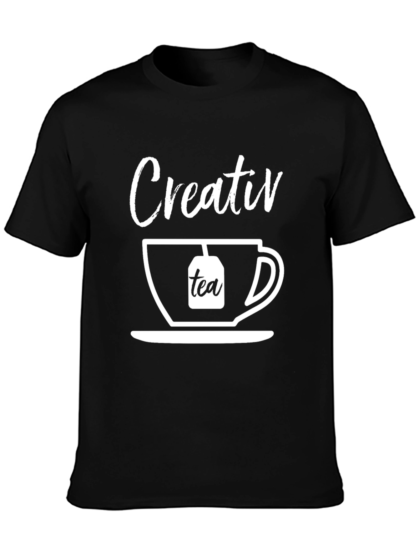 Creative Tea Cup T-Shirt - Black Graphic Tee