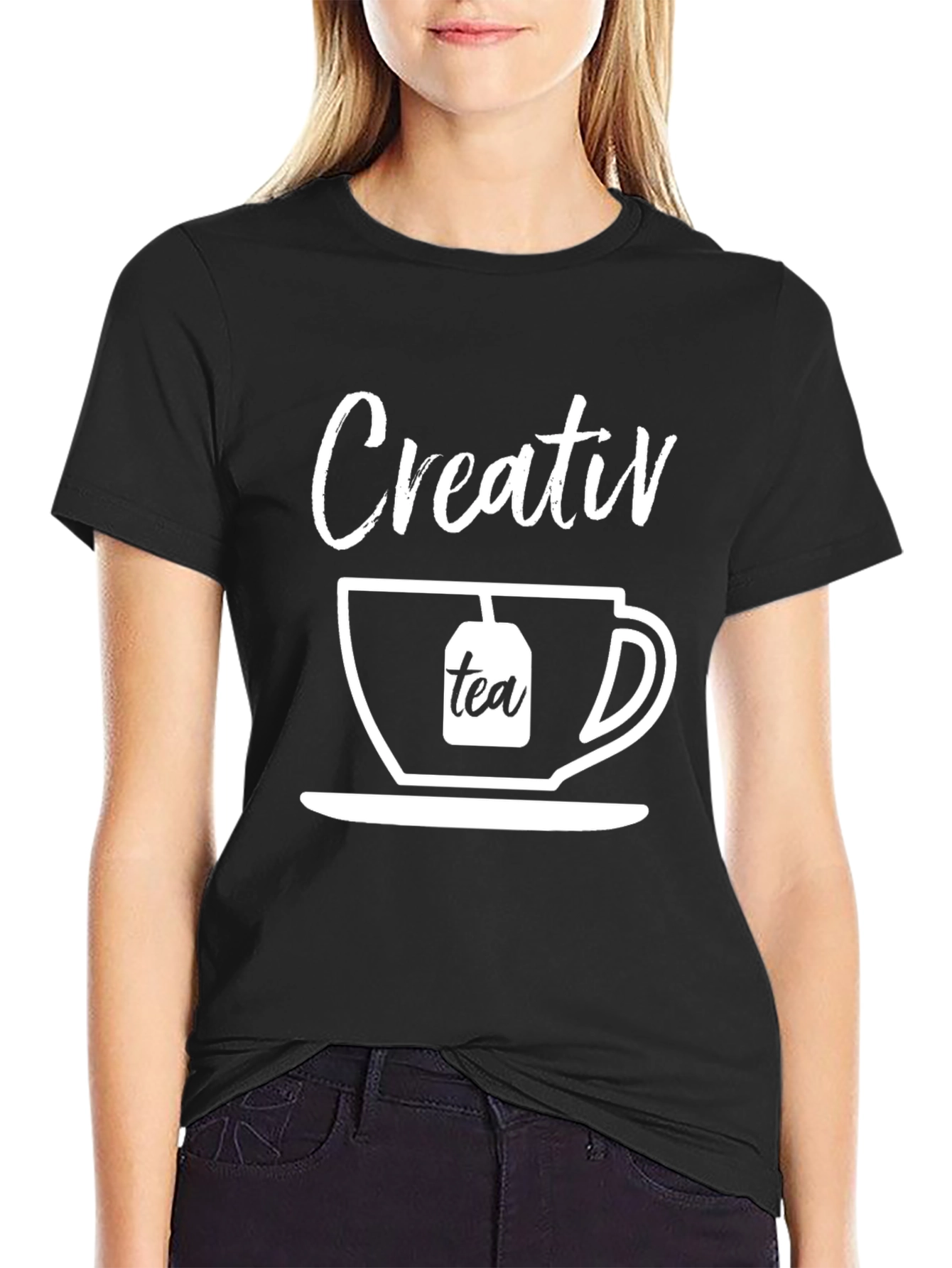 Creative Tea Cup T-Shirt - Black Graphic Tee