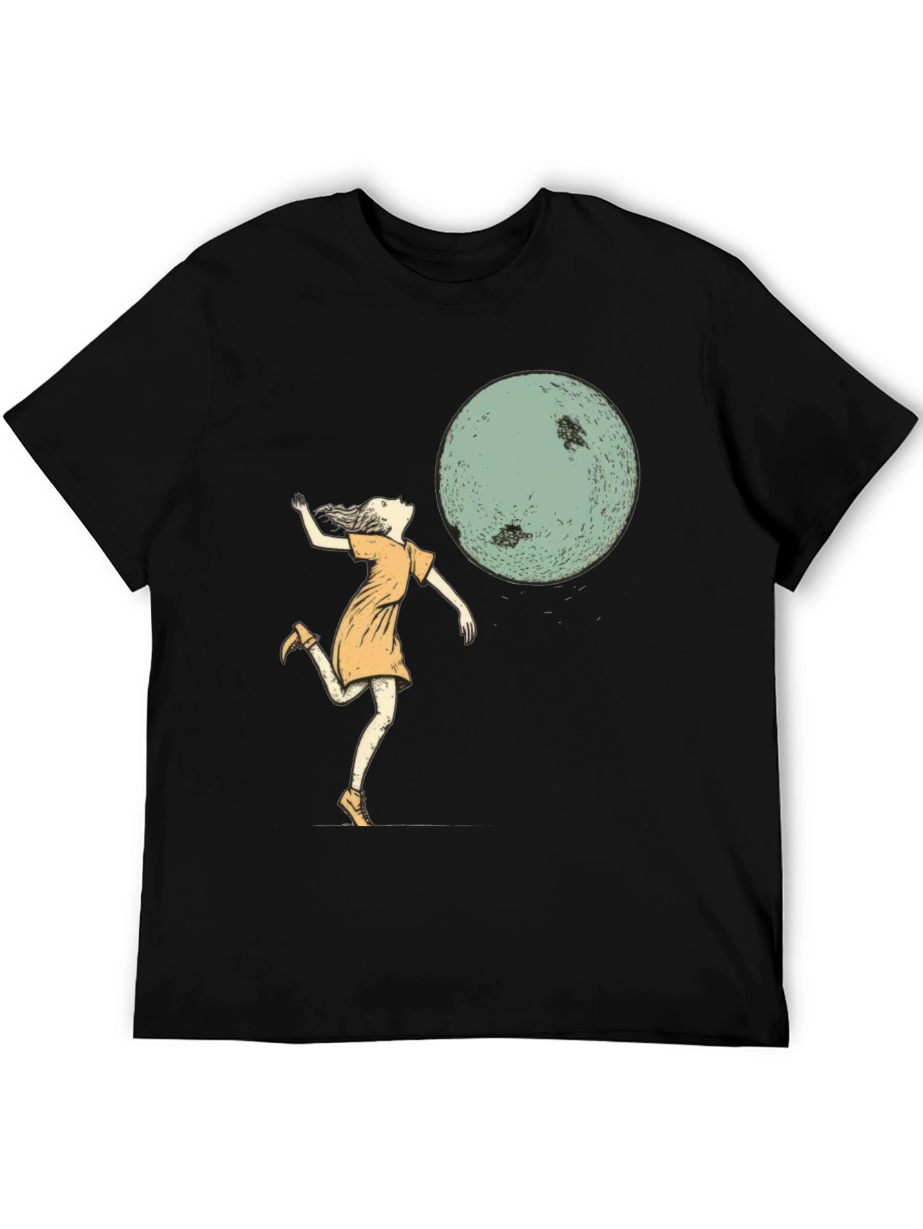 Whimsical Moonlit Dance T-Shirt - Black