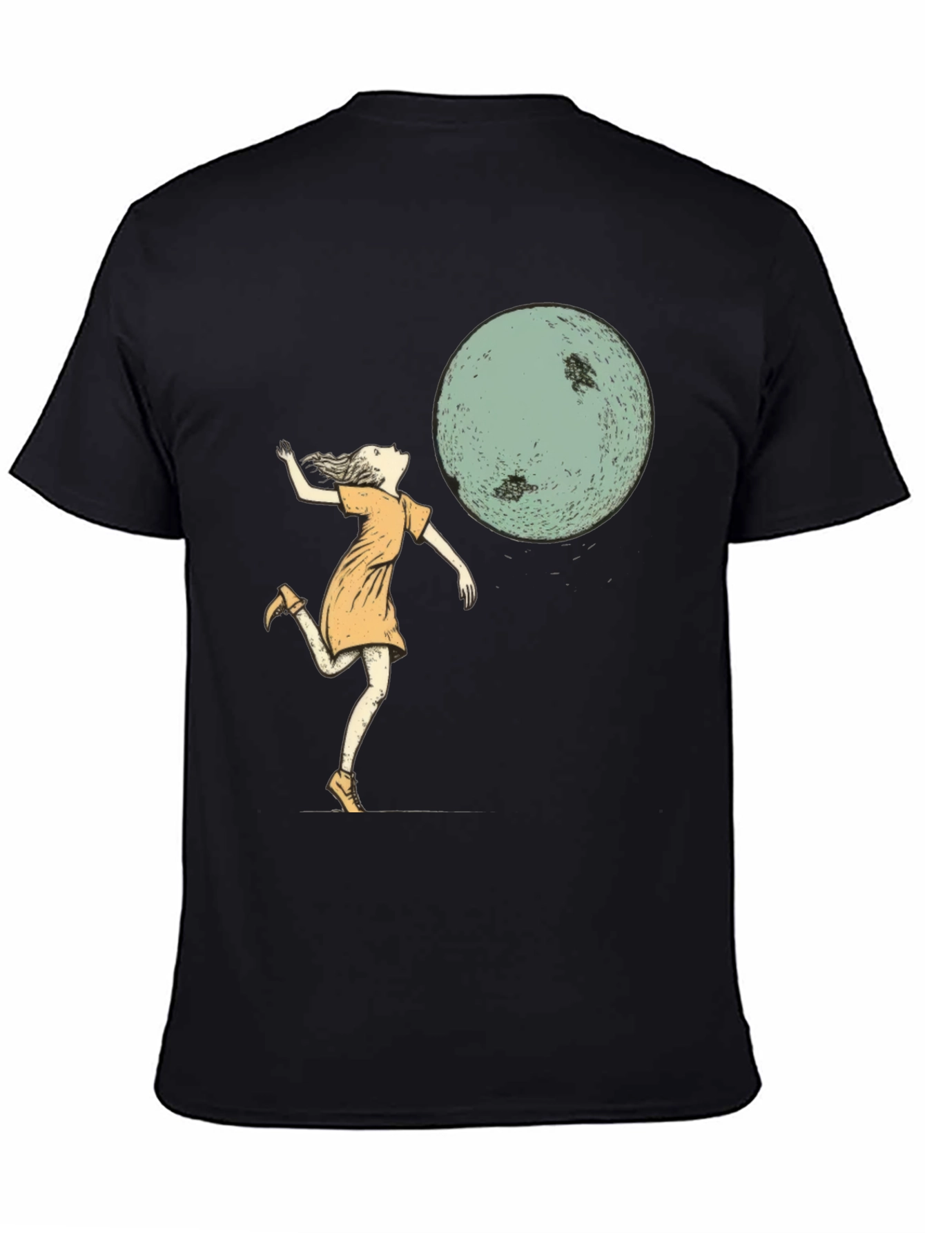 Whimsical Moonlit Dance T-Shirt - Black
